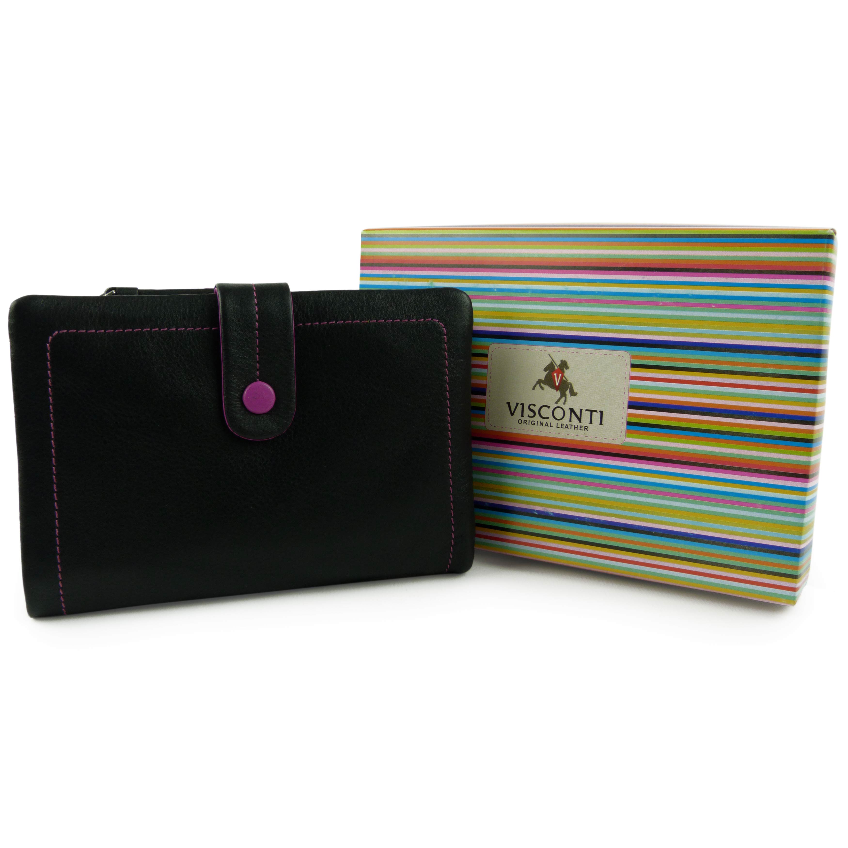 Ladies Leather Soft Tabbed Bi-Fold Purse/Wallet by Visconti; Mimi Gift Boxed - Picture 2 of 10