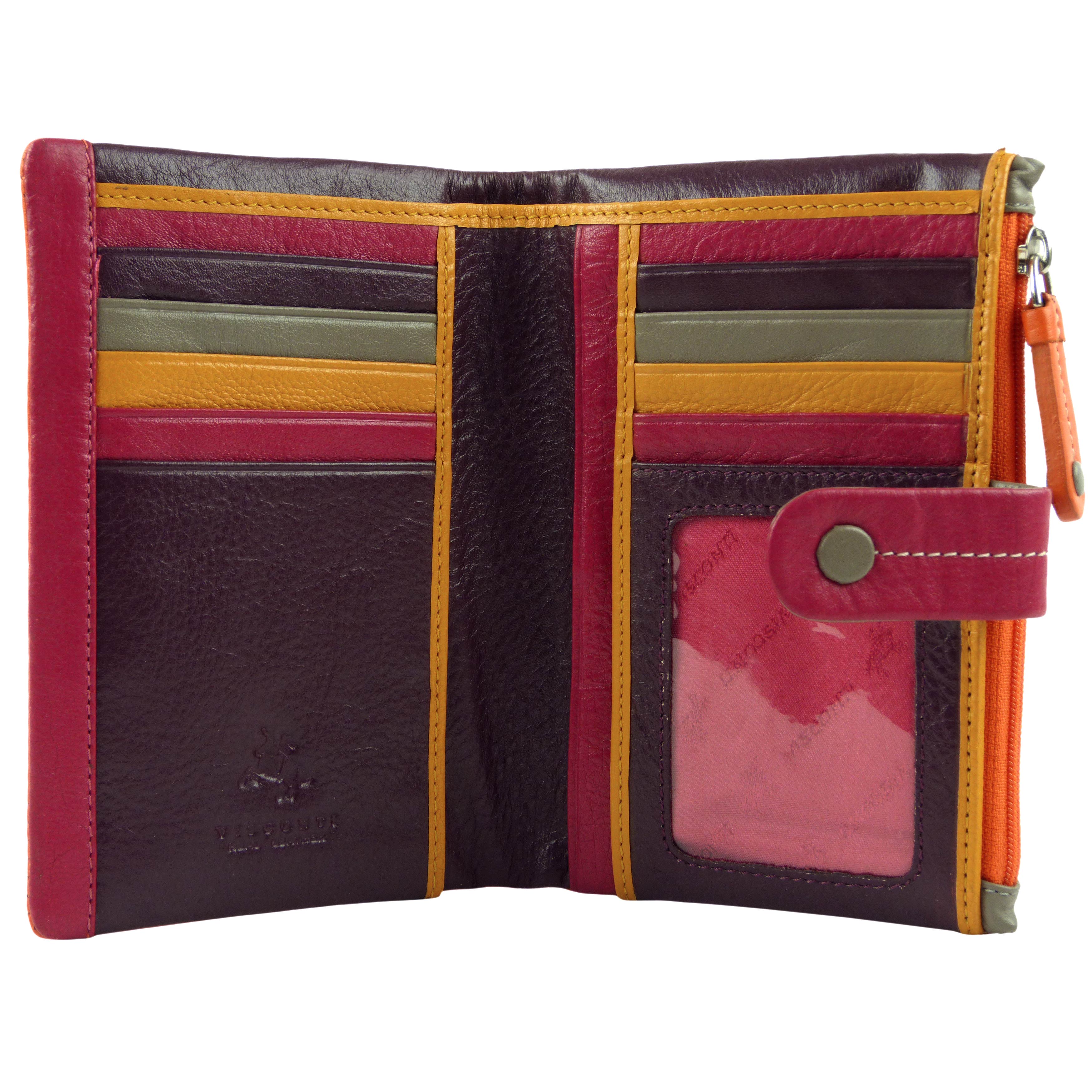 Ladies Leather Soft Tabbed Bi-Fold Purse/Wallet by Visconti; Mimi Gift Boxed - Picture 6 of 10