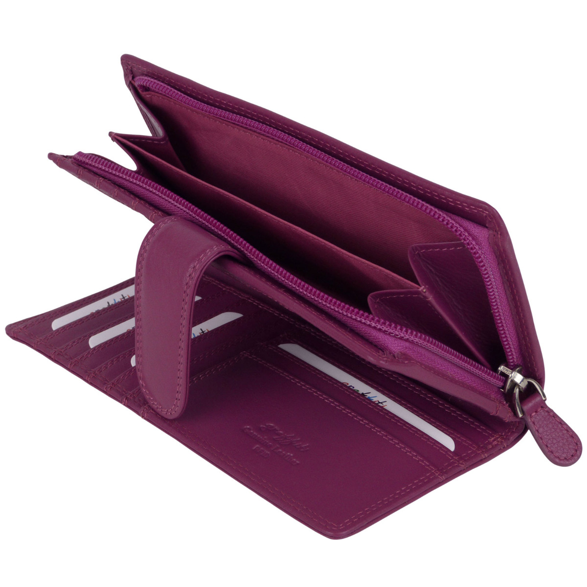 Ladies Leather Tabbed Purse/Wallet by Golunski; Graffiti Gift Box Bright Colours - Picture 47 of 103