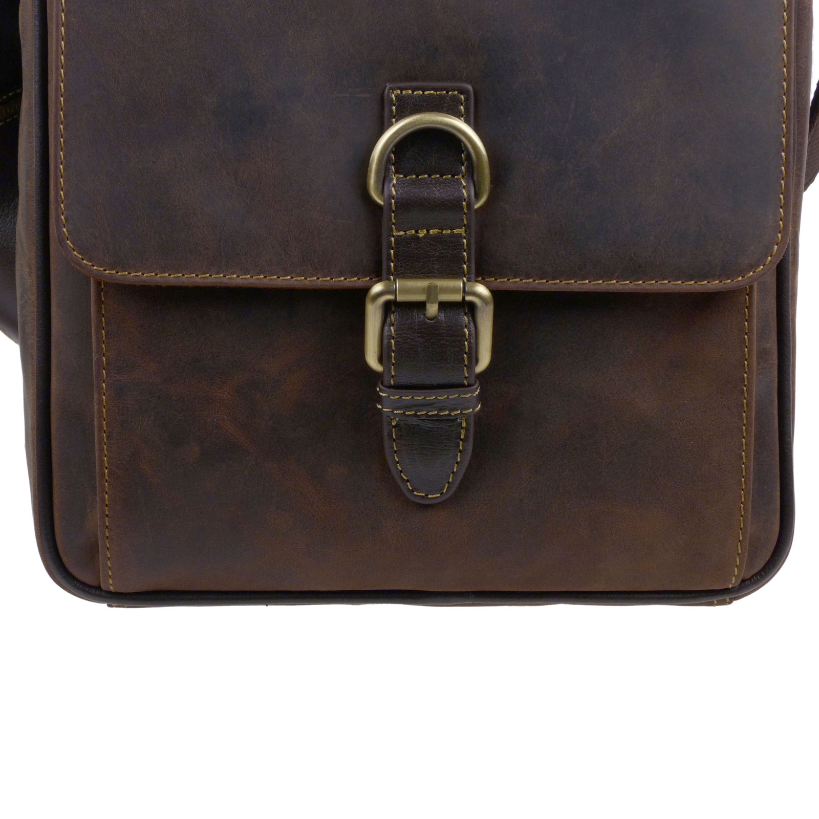 Visconti Leather Mens Messenger Bag - Hunter Collection - Picture 16 of 19