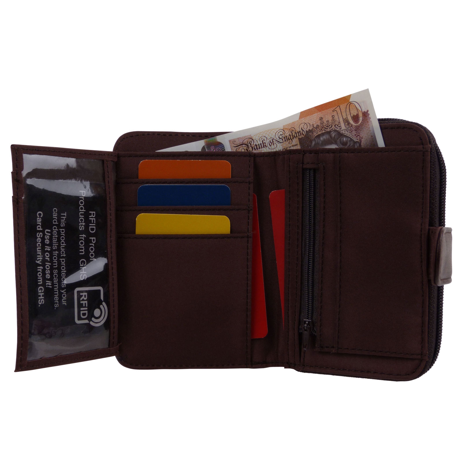 Cartera/billetera de cuero Lorenz con cremallera con bolsa de regalo gratuita - Imagen 18 de 40