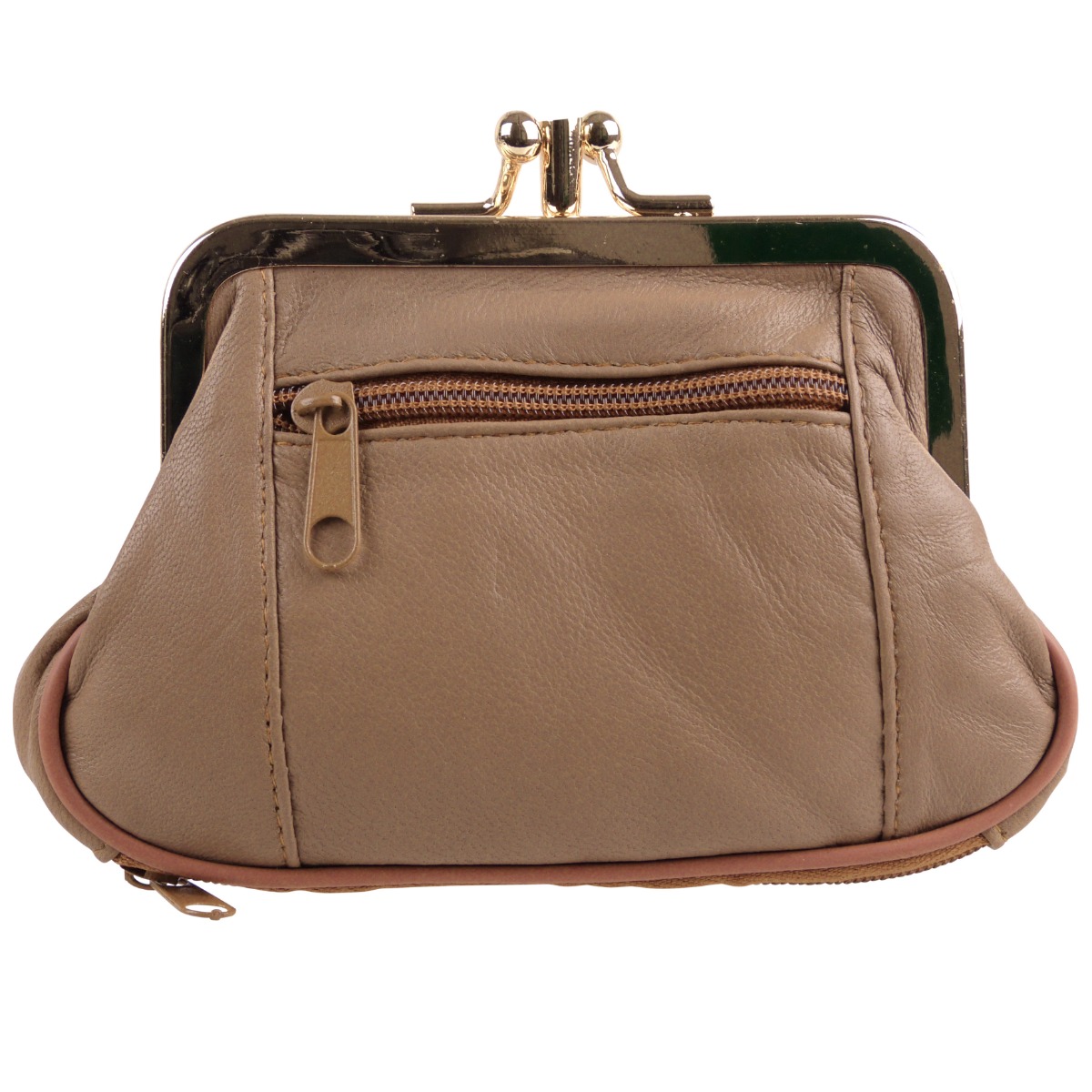 Ladies Soft Oakridge Leather Clasp Purse Coin Purse Change Handy Zipped - Picture 12 of 47