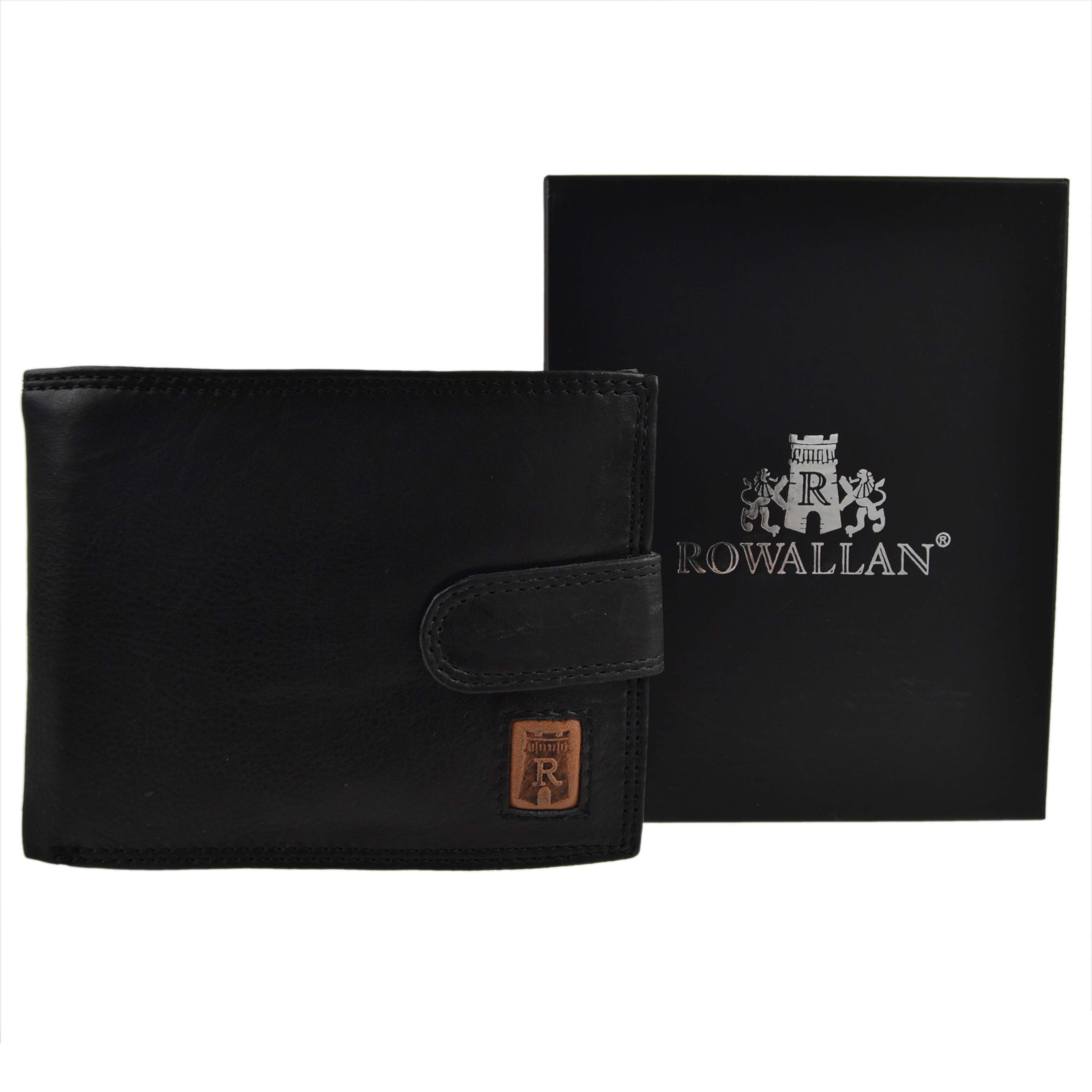 Mens Cowhide Leather Tabbed Bi-Fold Wallet by Rowallan of Scotland; Rembrandt... - Picture 6 of 8