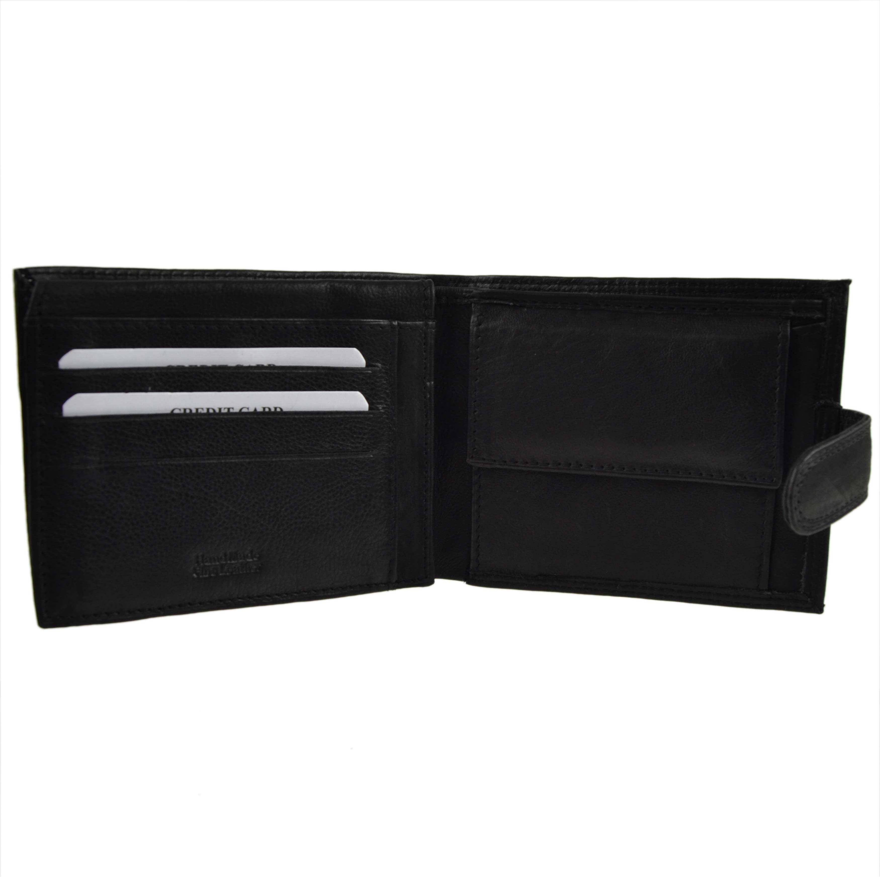 Mens Cowhide Leather Tabbed Bi-Fold Wallet by Rowallan of Scotland; Rembrandt... - Picture 7 of 8