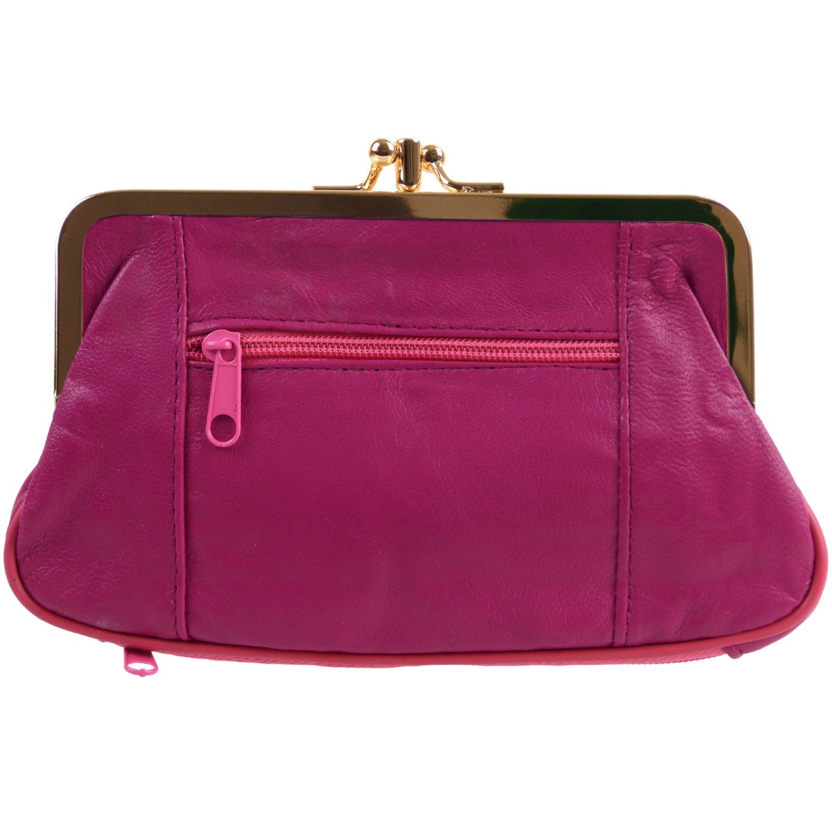 Borsa per monete donna in pelle Oakridge doppio fischio con spazio per carta di credito - Foto 18 di 34