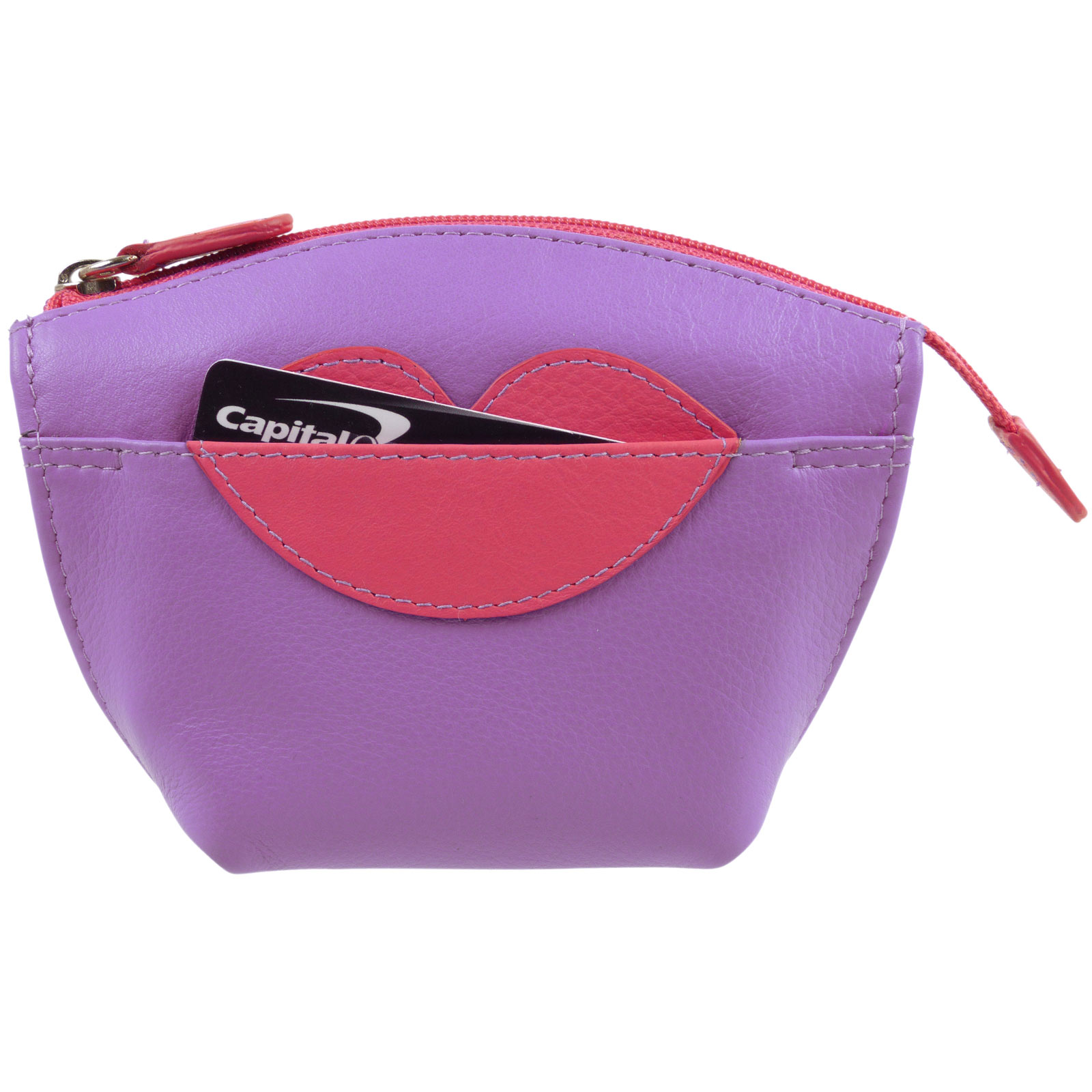 Damen Geldbörse mit Reißverschluss Leder, Hot Lips ili New York - Bild 7 von 14