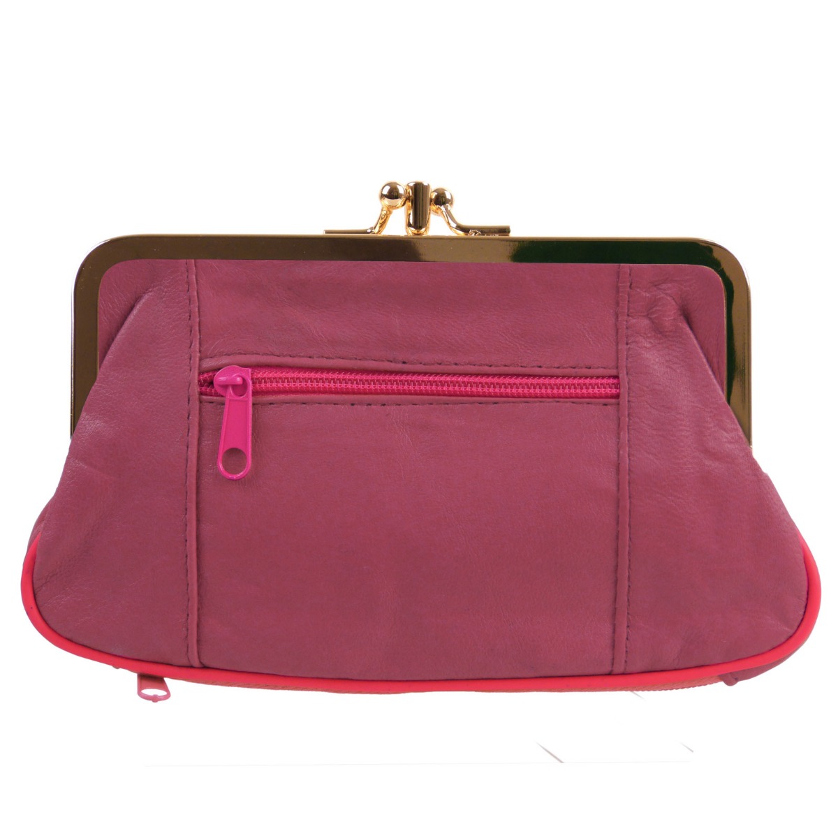 Borsa per monete donna in pelle Oakridge doppio fischio con spazio per carta di credito - Foto 16 di 34