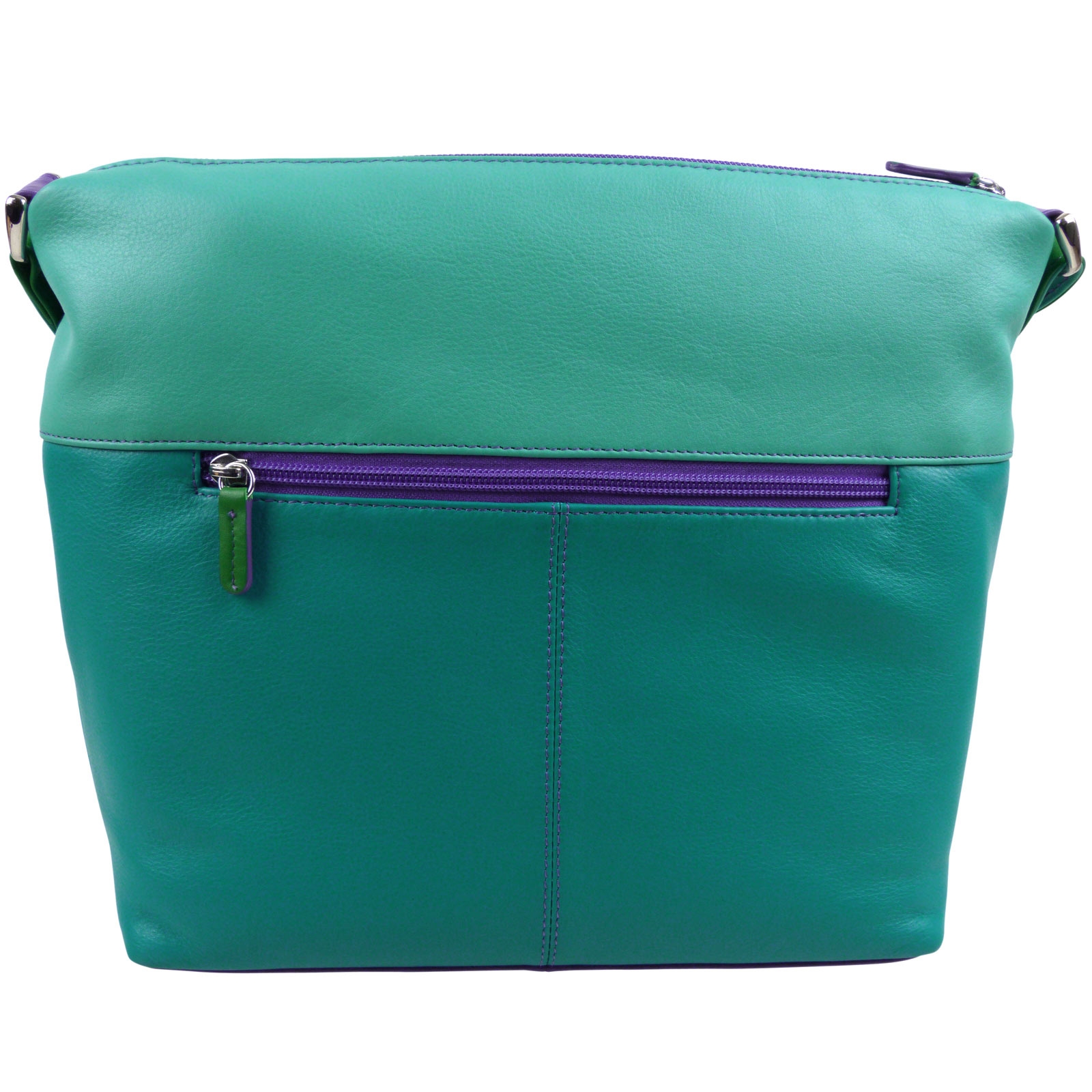 Ladies Leather Cross Body Shoulder Bag by Ili New York with Colourful Detail - Picture 9 of 14