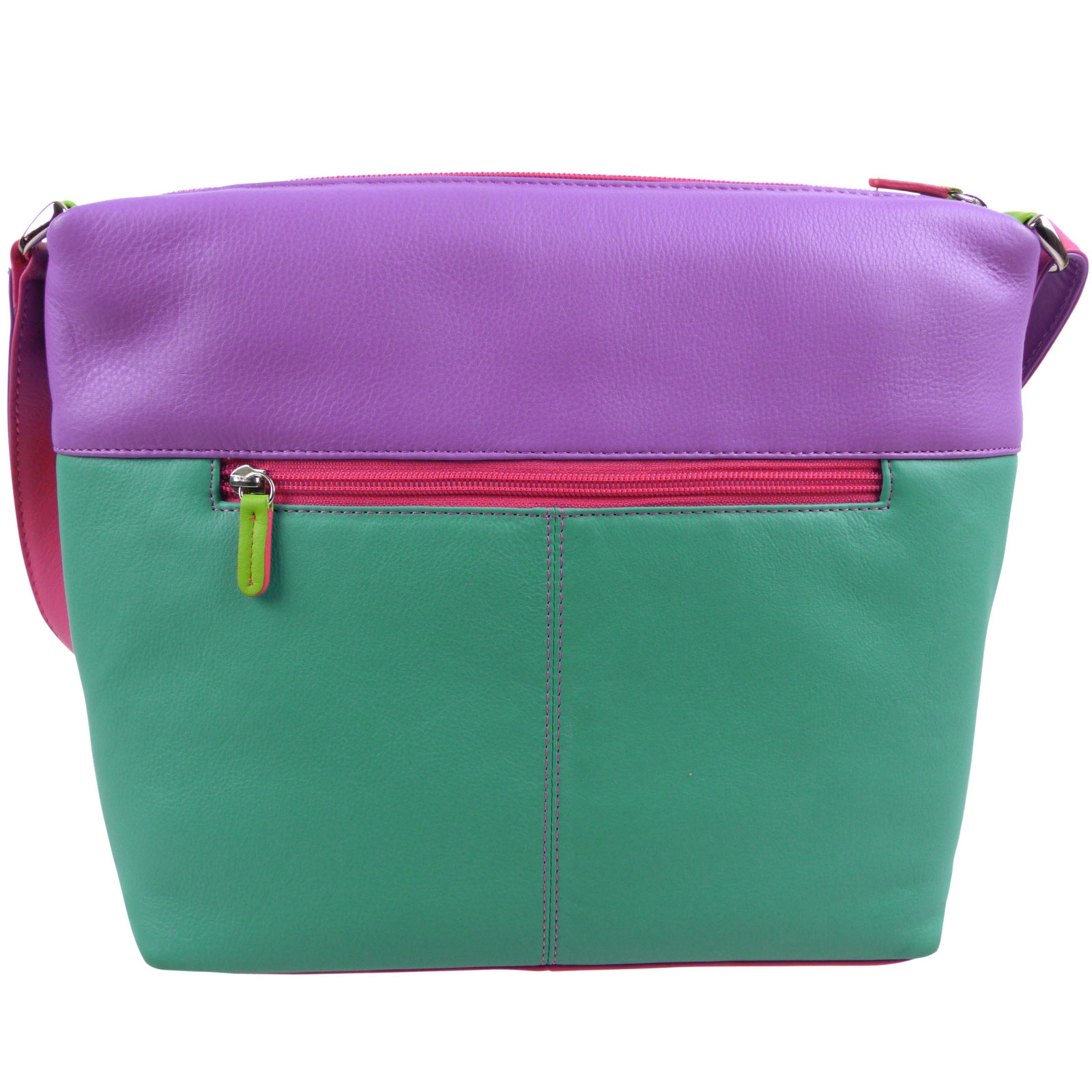 Ladies Leather Cross Body Shoulder Bag by Ili New York with Colourful Detail - Picture 14 of 14
