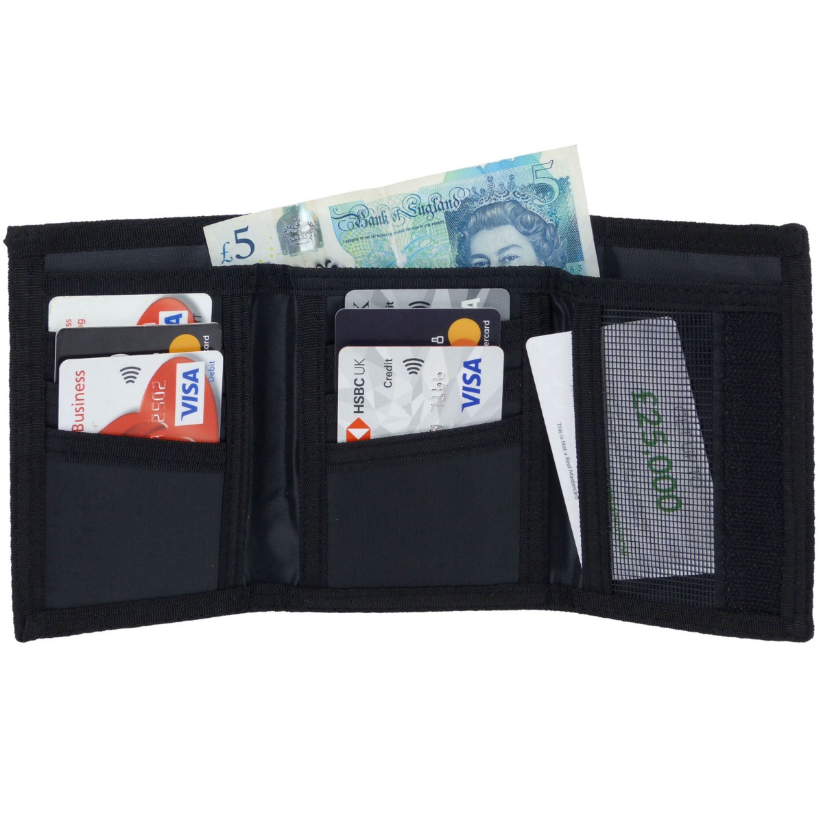 RED X Mens & Boys Tri-Fold Nylon Sports Wallet with Coin Pocket and Belt Hook - Picture 14 of 16