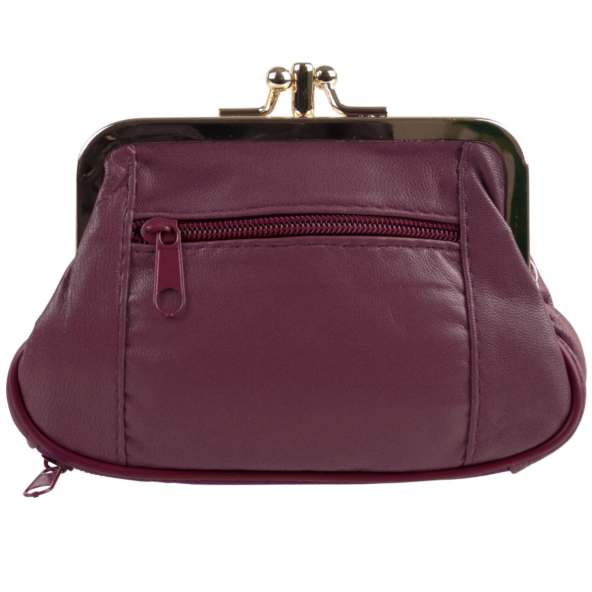 Ladies Soft Oakridge Leather Clasp Purse Coin Purse Change Handy Zipped