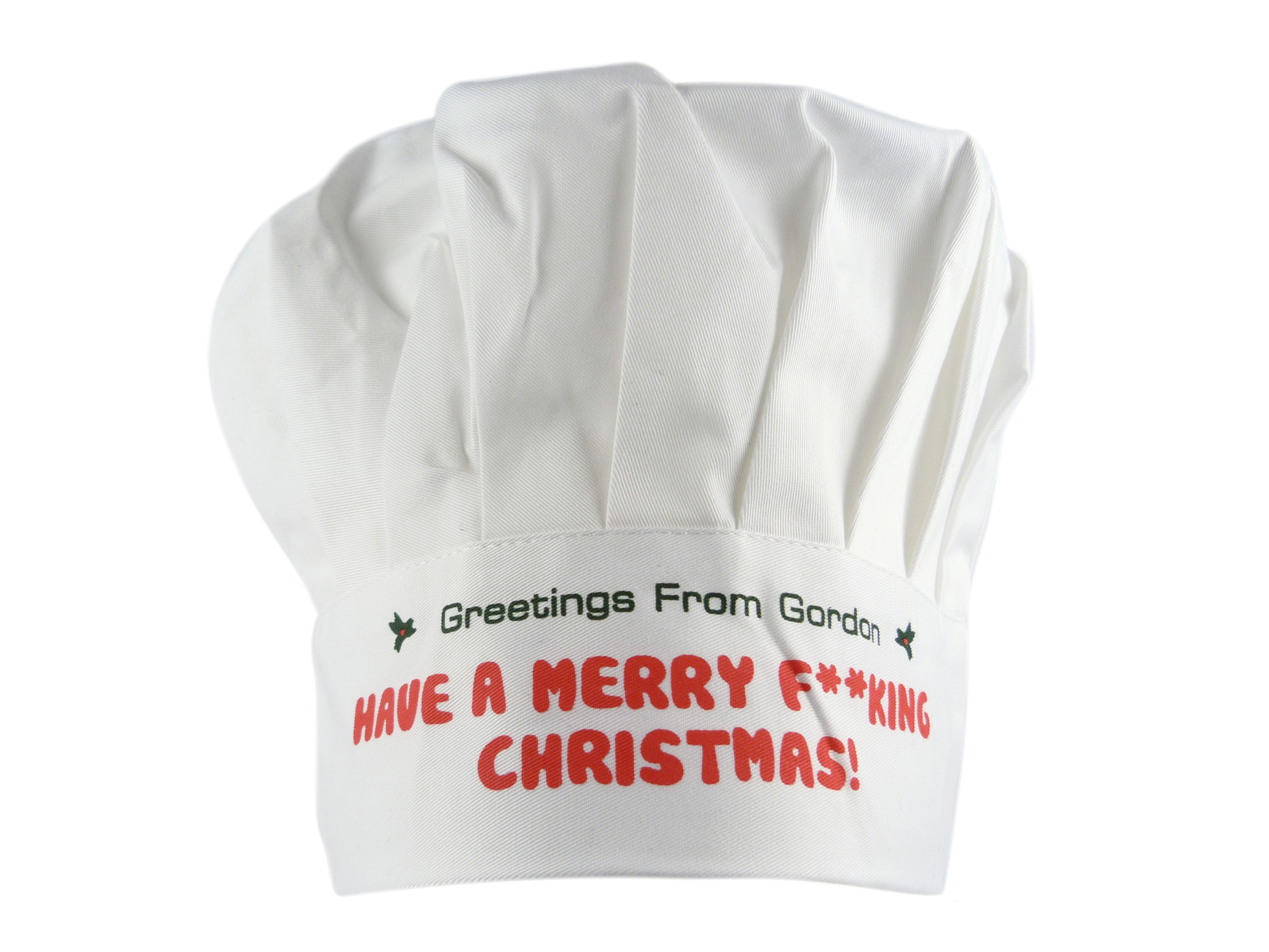 DIVERTIDOS SOMBREROS DE CHEFS Algodón Chef Desnudo, Feliz F****ING NAVIDAD HOMBRE COCINA ETC REGALO - Imagen 6 de 9