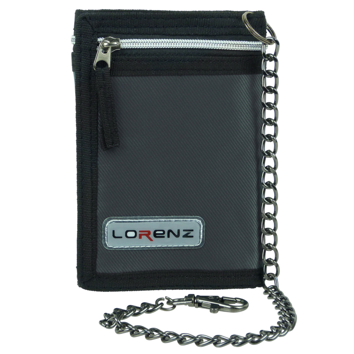 Mens Boys TriFold Sports Wallet by Lorenz with Security Chain Handy - Picture 5 of 14