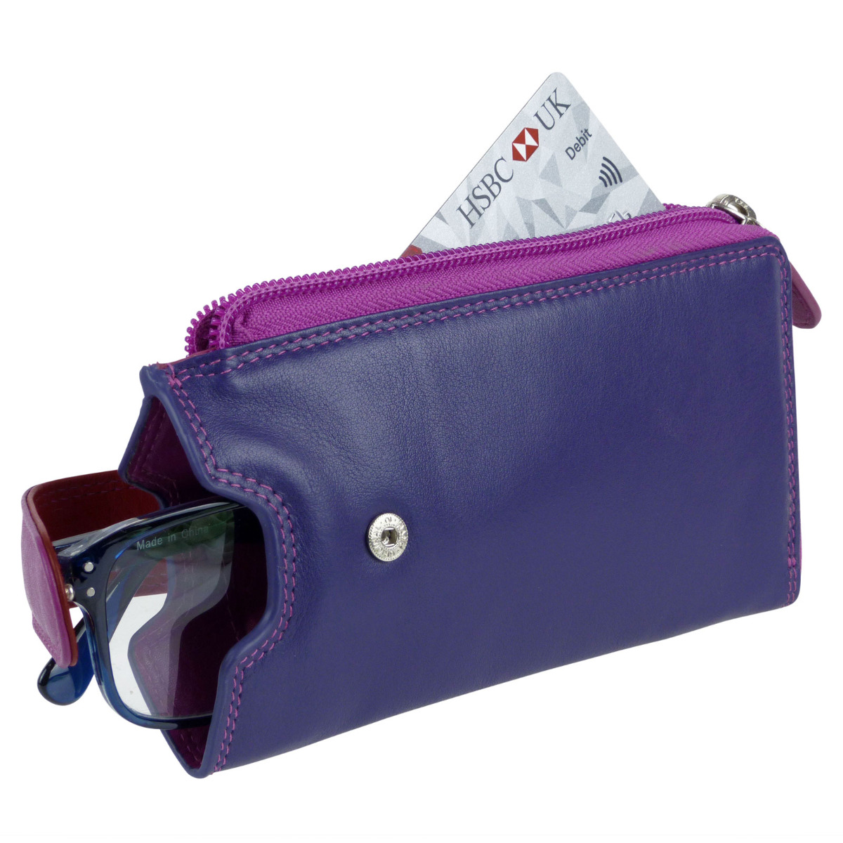 Golunski Leather Ladies Colourful Glasses Case Pouch - Picture 10 of 19