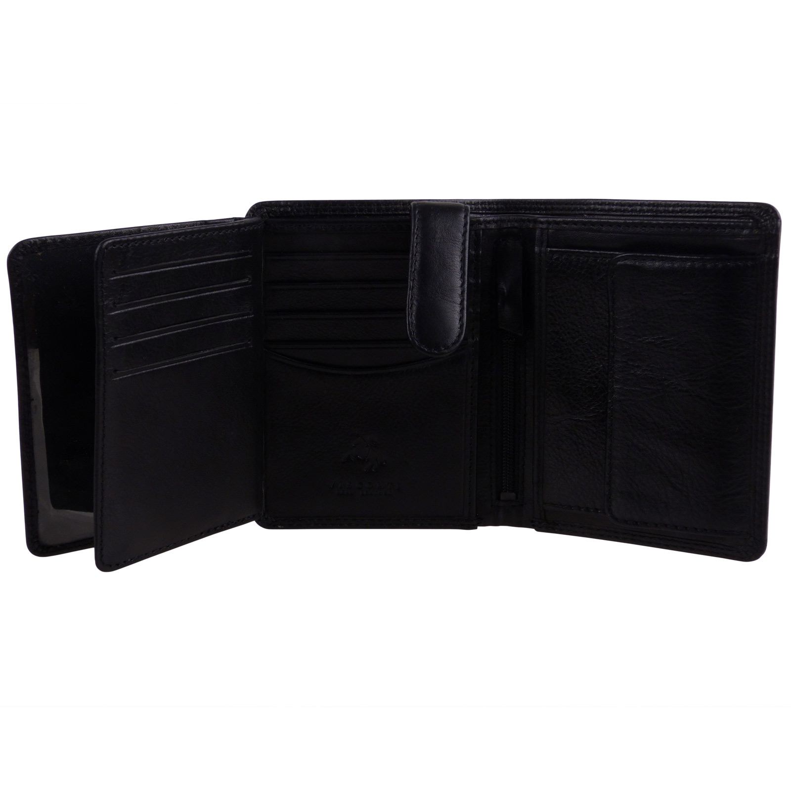 Mens Boxed Quality Leather Wallet by Visconti in Black Or Choc Brown - Picture 13 of 14