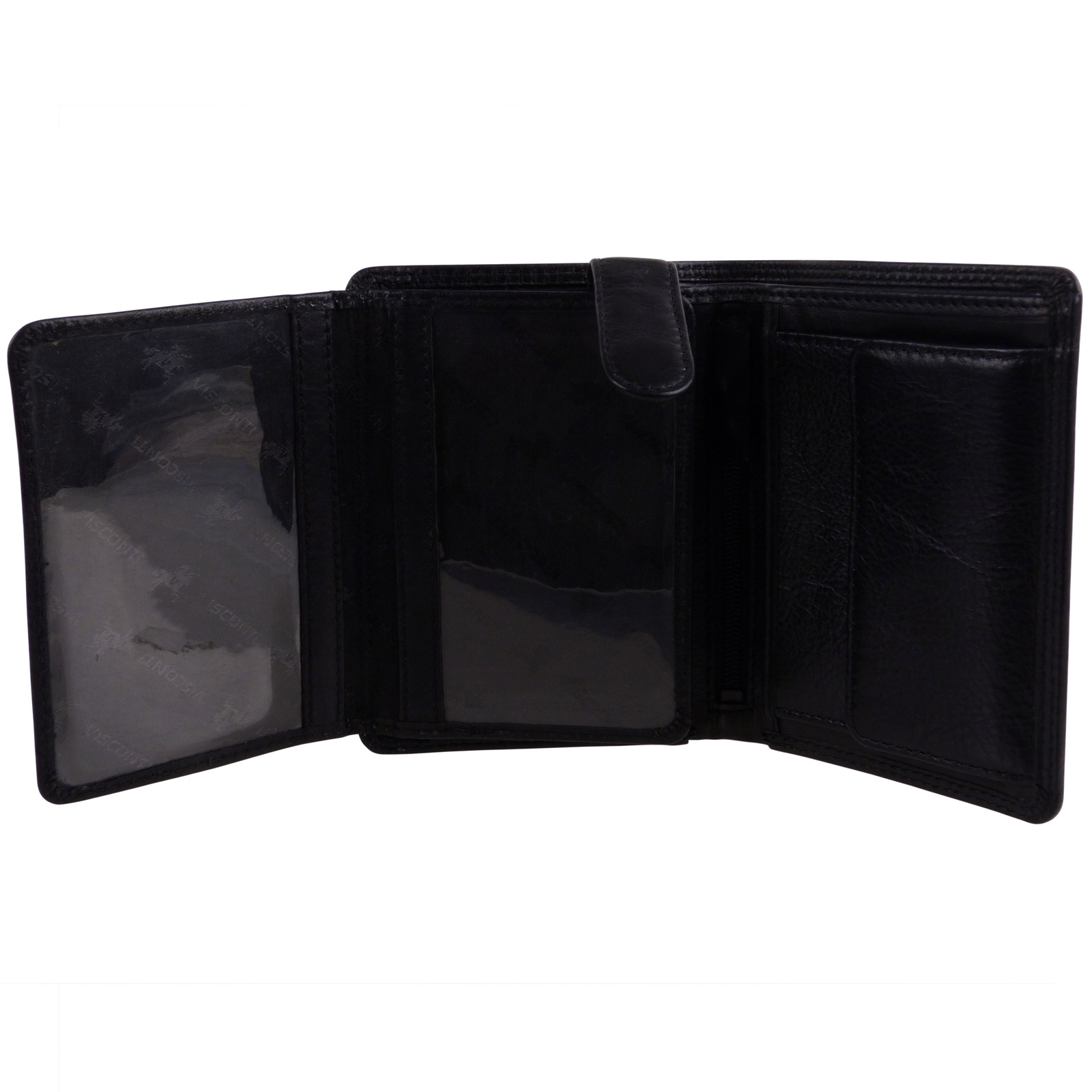 Mens Boxed Quality Leather Wallet by Visconti in Black Or Choc Brown - Picture 12 of 14