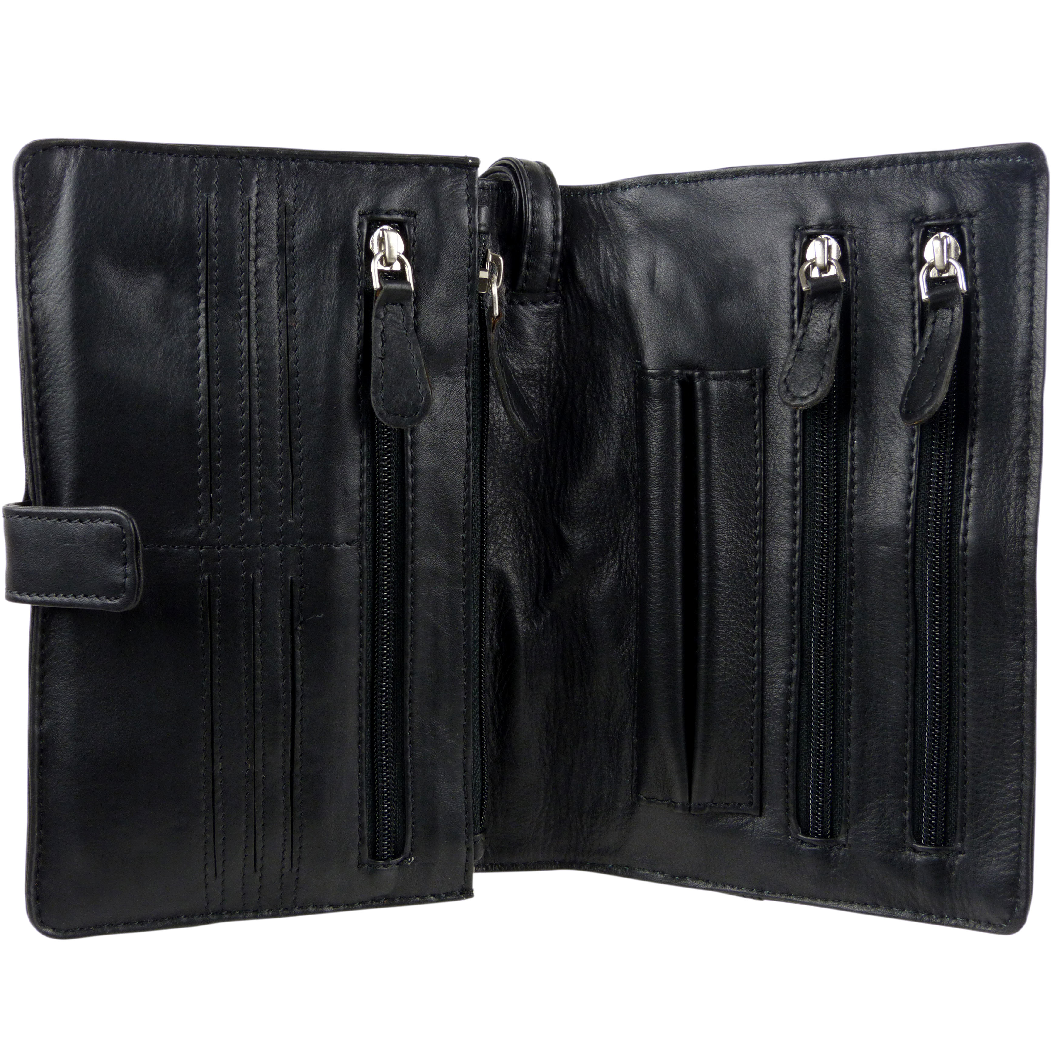 Mens Vintage Soft Leather Wrist Man Bag Travel Organiser by Rowallan 2 Colour... - Picture 8 of 15