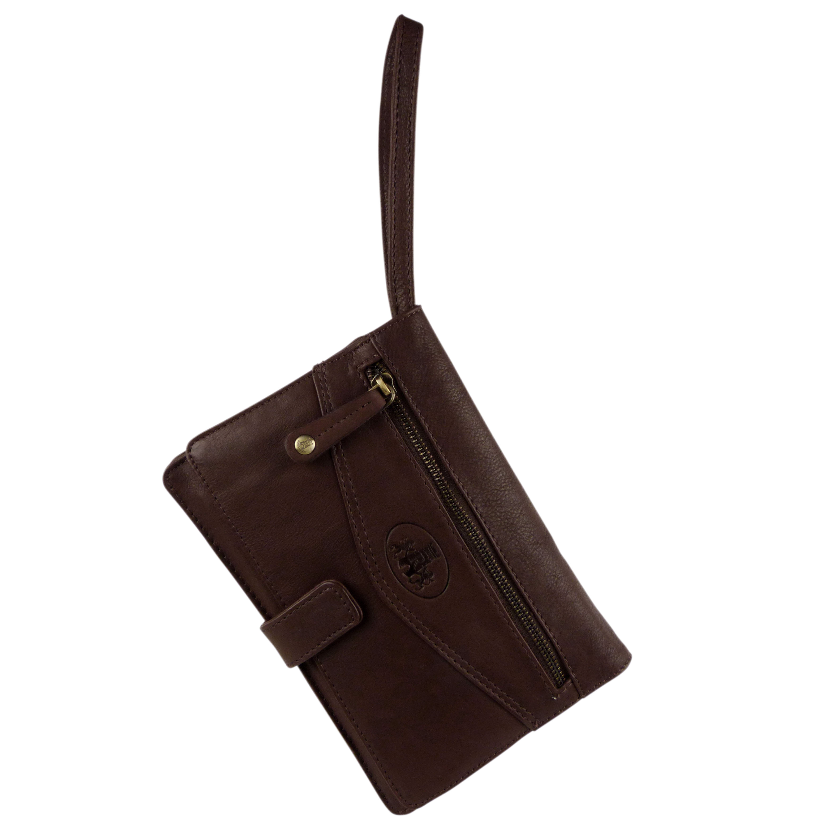 Mens Vintage Soft Leather Wrist Man Bag Travel Organiser by Rowallan 2 Colour... - Picture 12 of 15