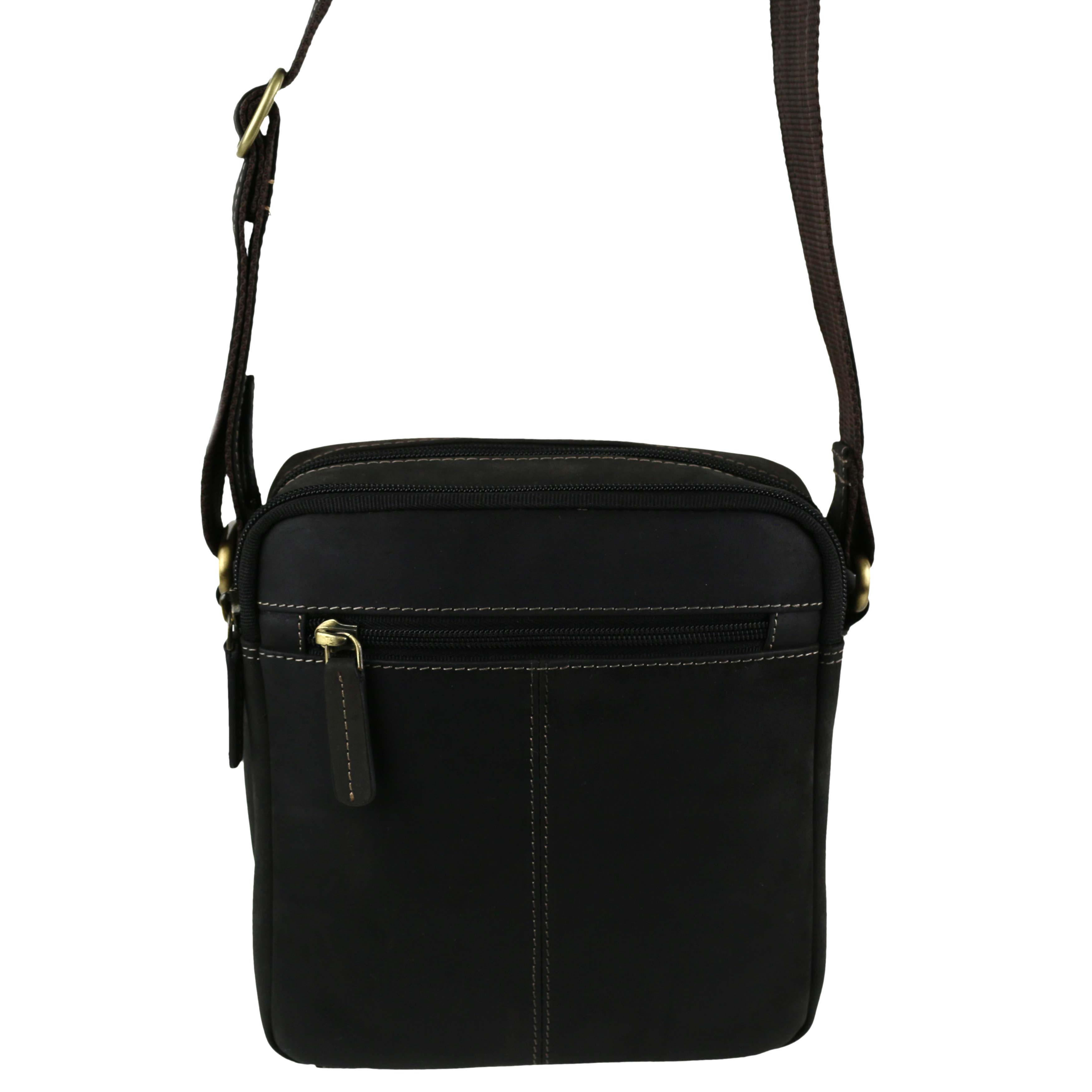 Ladies Mens Small Oiled Leather Cross Body Bag by Visconti; Merlin Travel - Picture 4 of 13