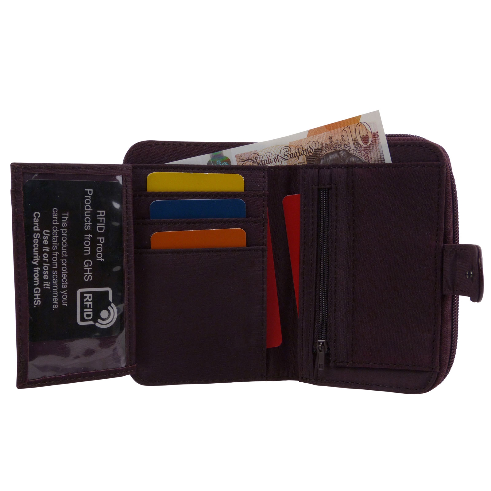 Cartera/billetera de cuero Lorenz con cremallera con bolsa de regalo gratuita - Imagen 12 de 40