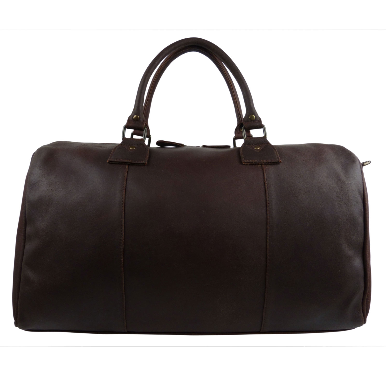 Details About Mens Leather Weekender Holdall By Rowallan Travel Overnight Bag