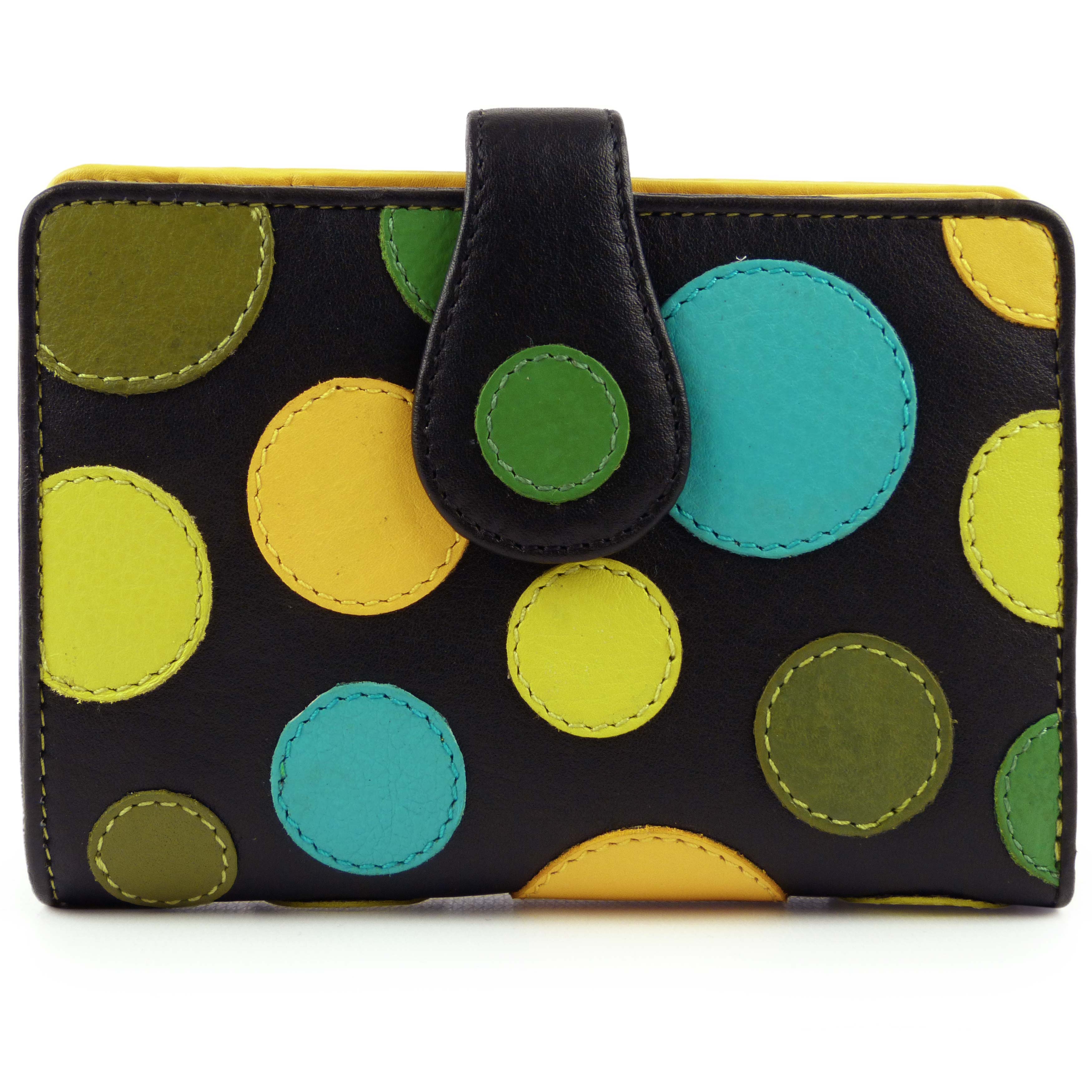 Damen Leder Polka Geldbörse Portemonnaie von Visconti Geschenkbox gepunktetes Design - Bild 4 von 16