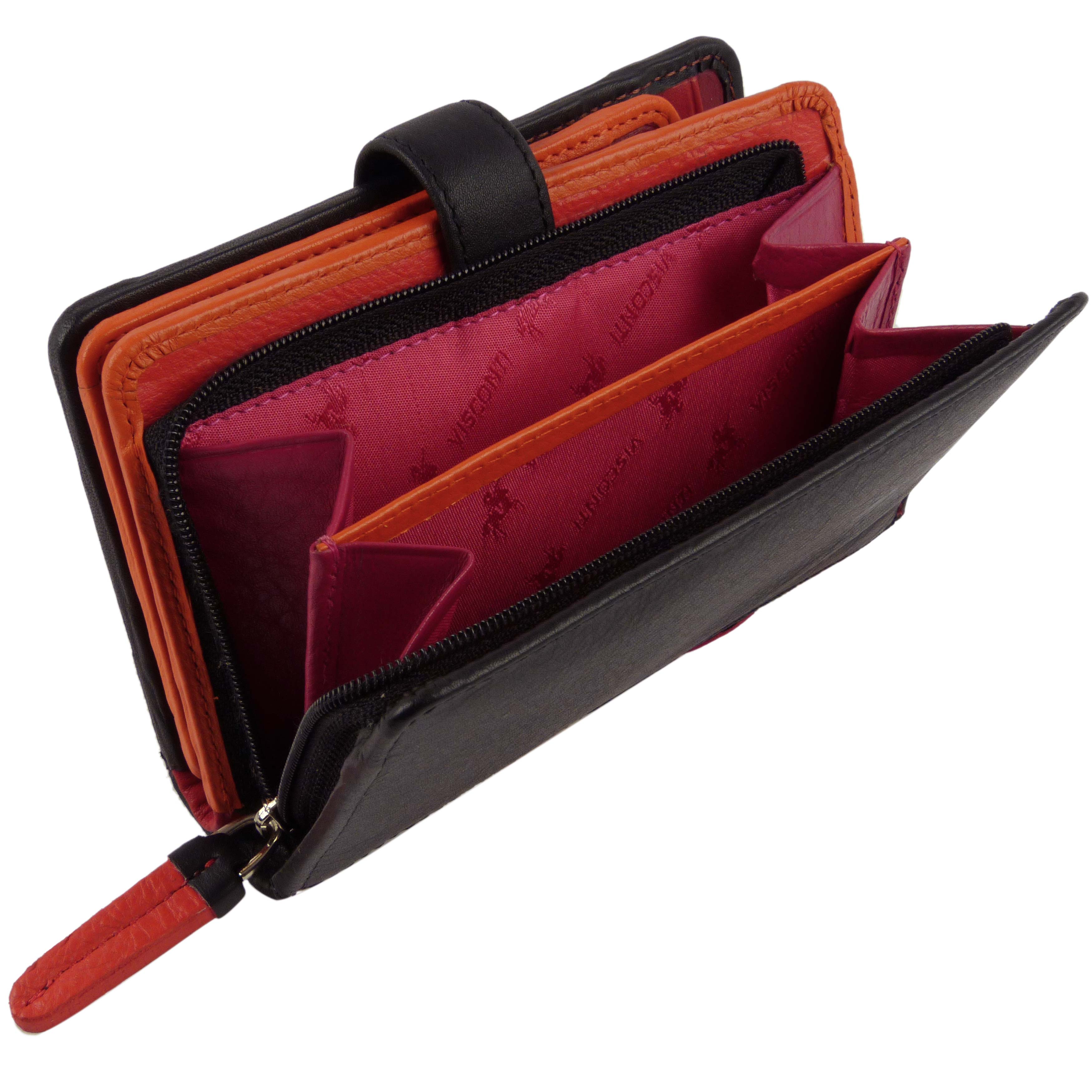 Damen Leder Polka Geldbörse Portemonnaie von Visconti Geschenkbox gepunktetes Design - Bild 15 von 16