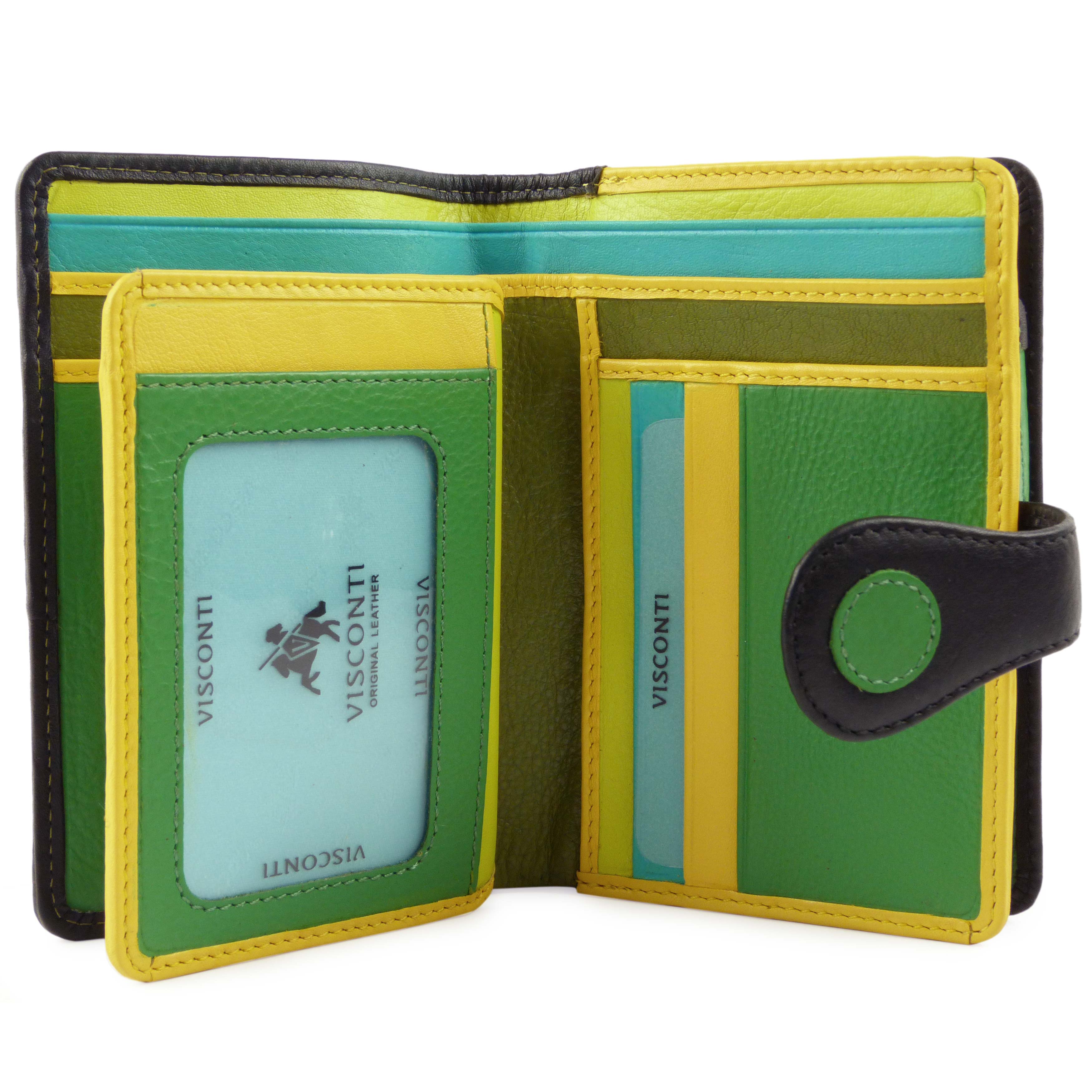 Damen Leder Polka Geldbörse Portemonnaie von Visconti Geschenkbox gepunktetes Design - Bild 7 von 16