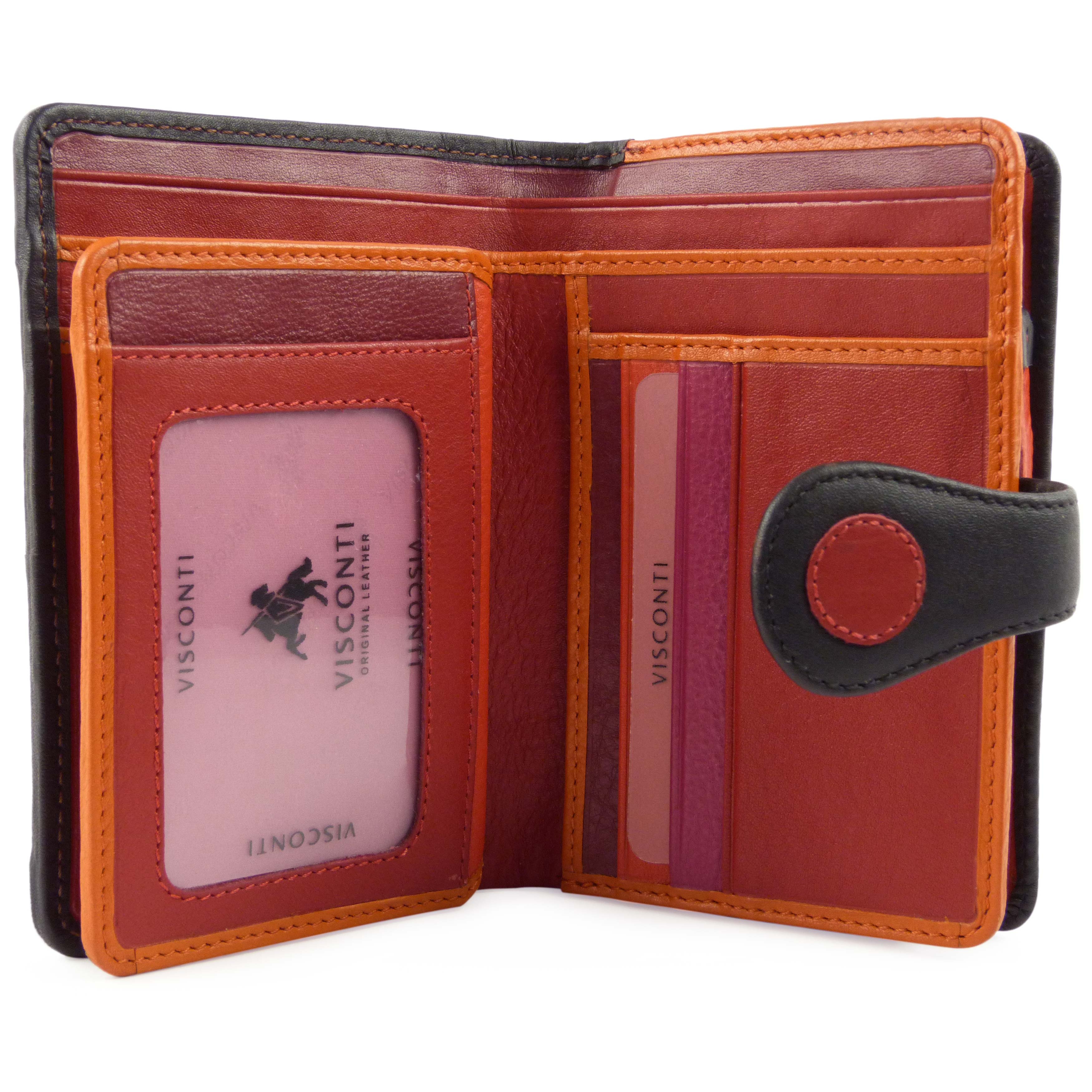 Damen Leder Polka Geldbörse Portemonnaie von Visconti Geschenkbox gepunktetes Design - Bild 14 von 16