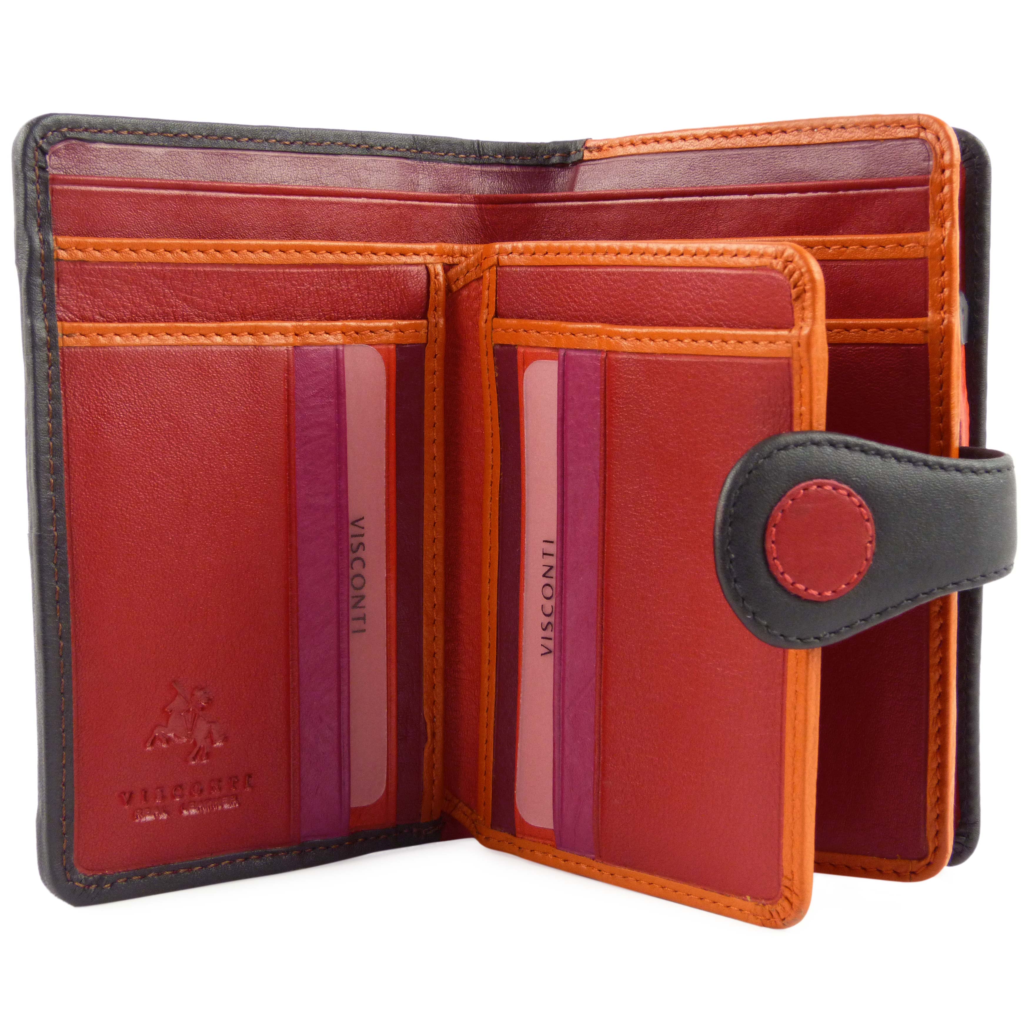 Damen Leder Polka Geldbörse Portemonnaie von Visconti Geschenkbox gepunktetes Design - Bild 12 von 16