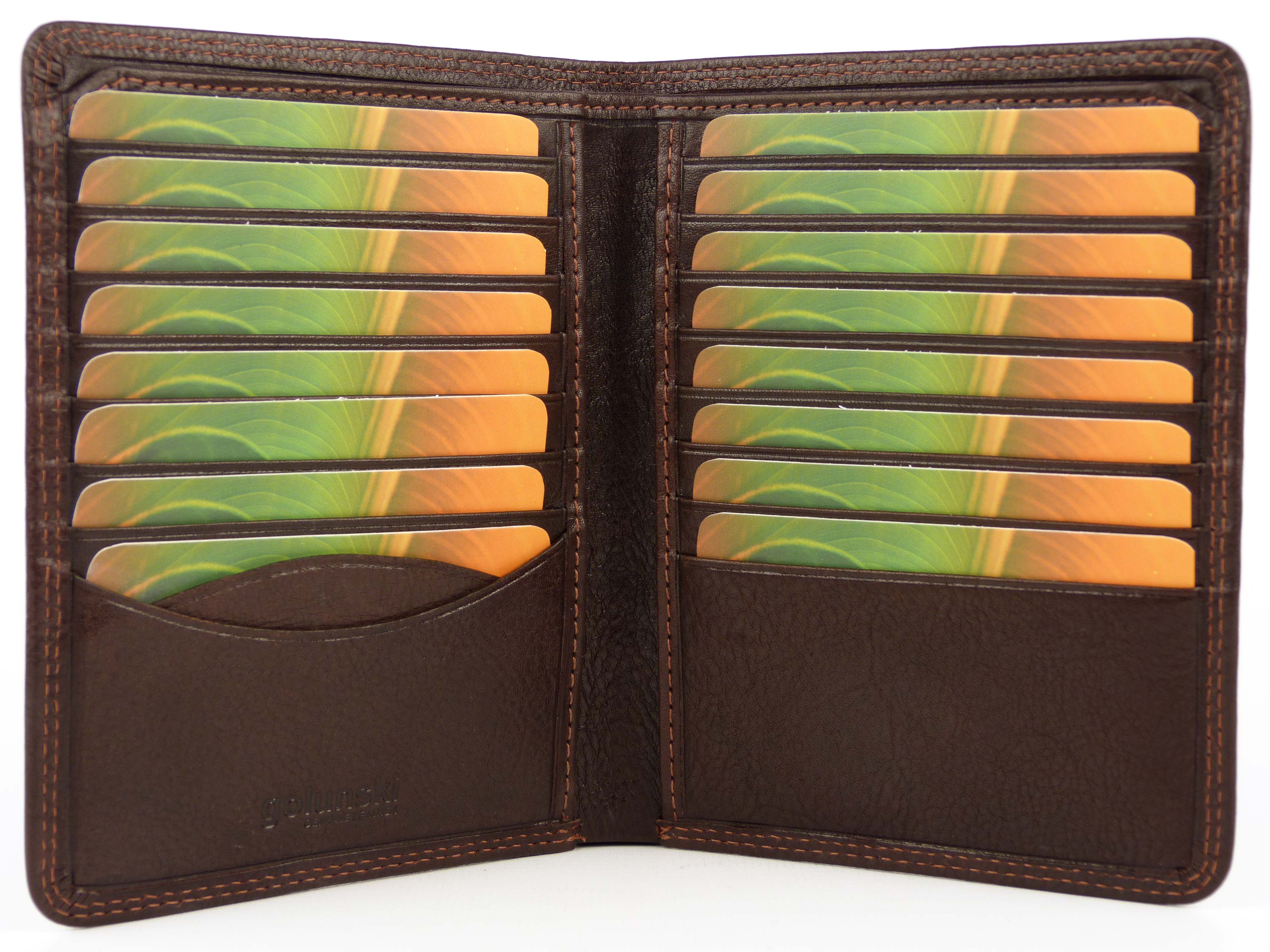 Billetera de cuero para hombre de Golunski 17 ranuras para tarjetas de crédito en caja de regalo - Imagen 8 de 13