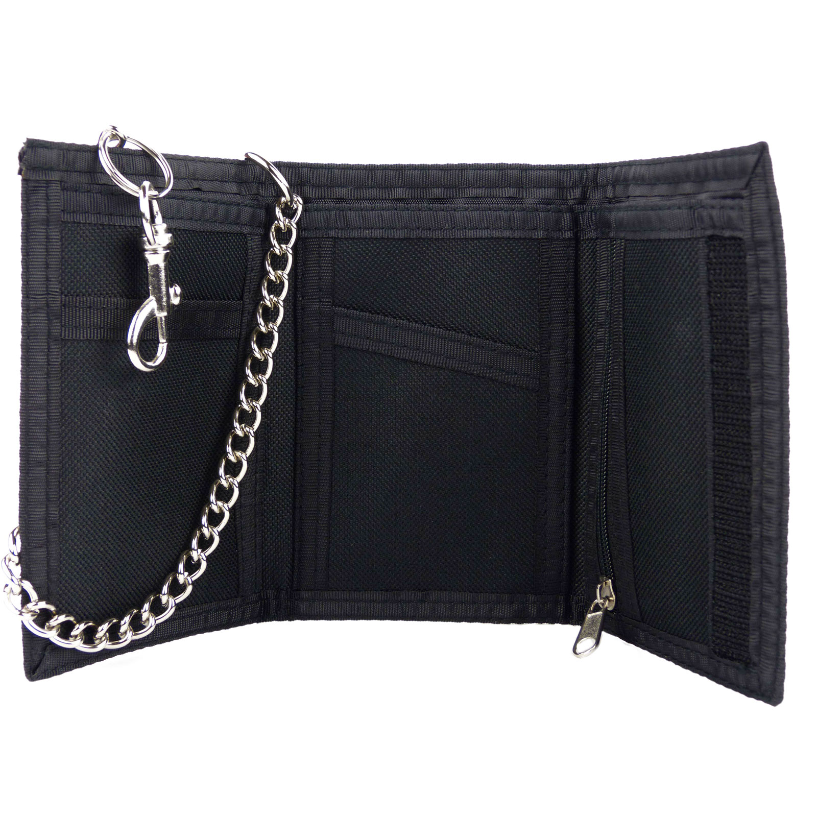 Mens Plain Canvas Sports Wallet Chain Slim Pocket Size - Picture 12 of 13