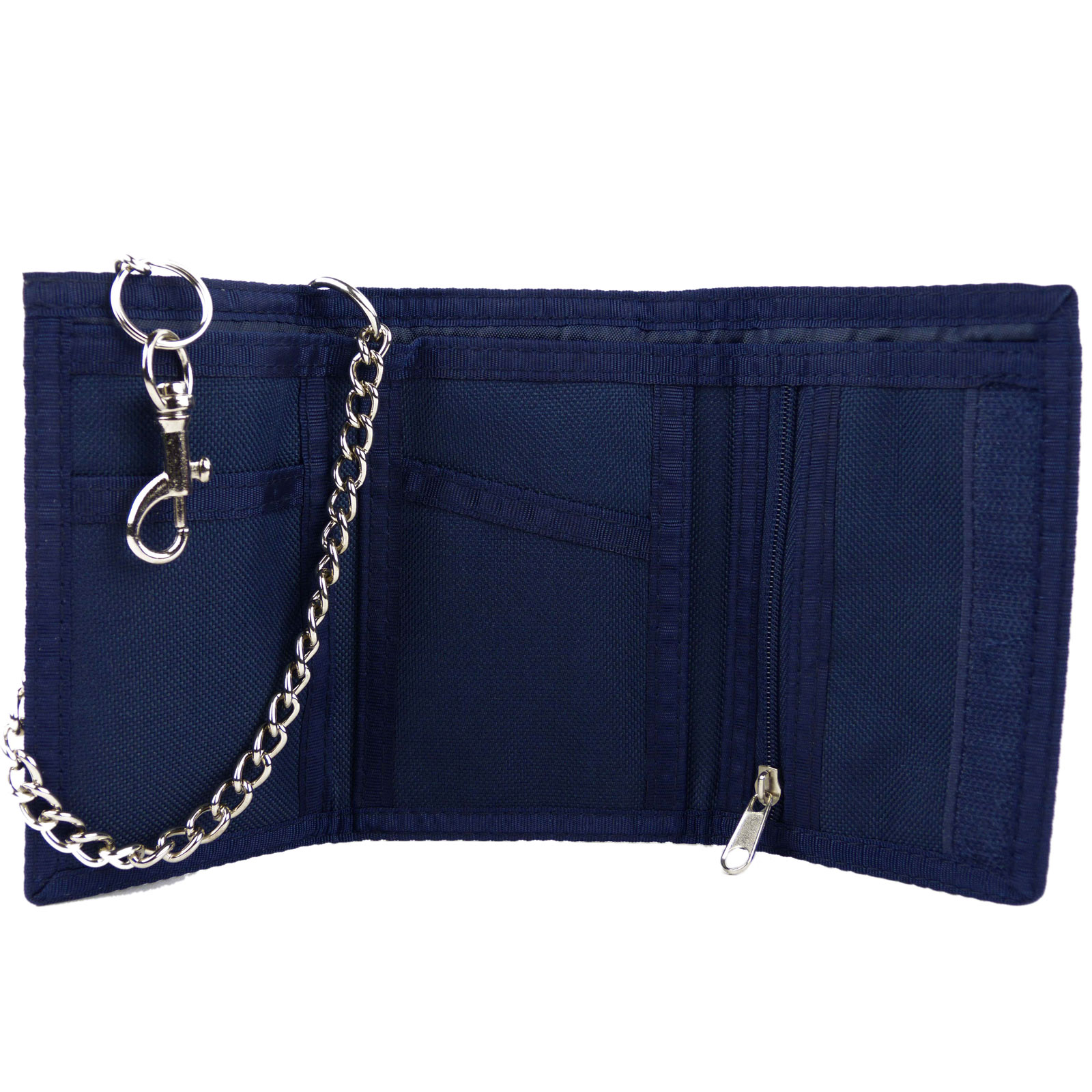 Mens Plain Canvas Sports Wallet Chain Slim Pocket Size - Picture 6 of 13