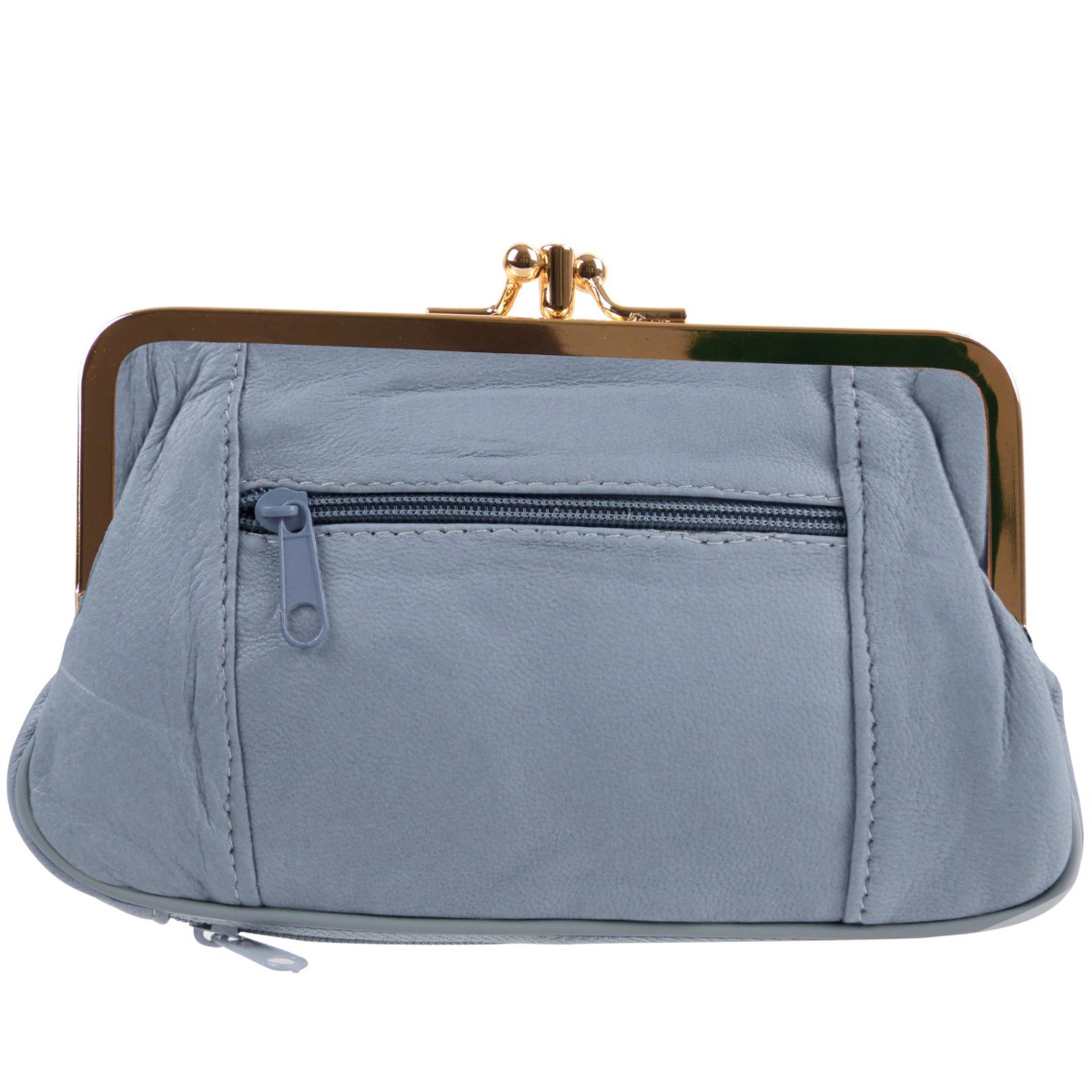 Borsa per monete donna in pelle Oakridge doppio fischio con spazio per carta di credito - Foto 15 di 34