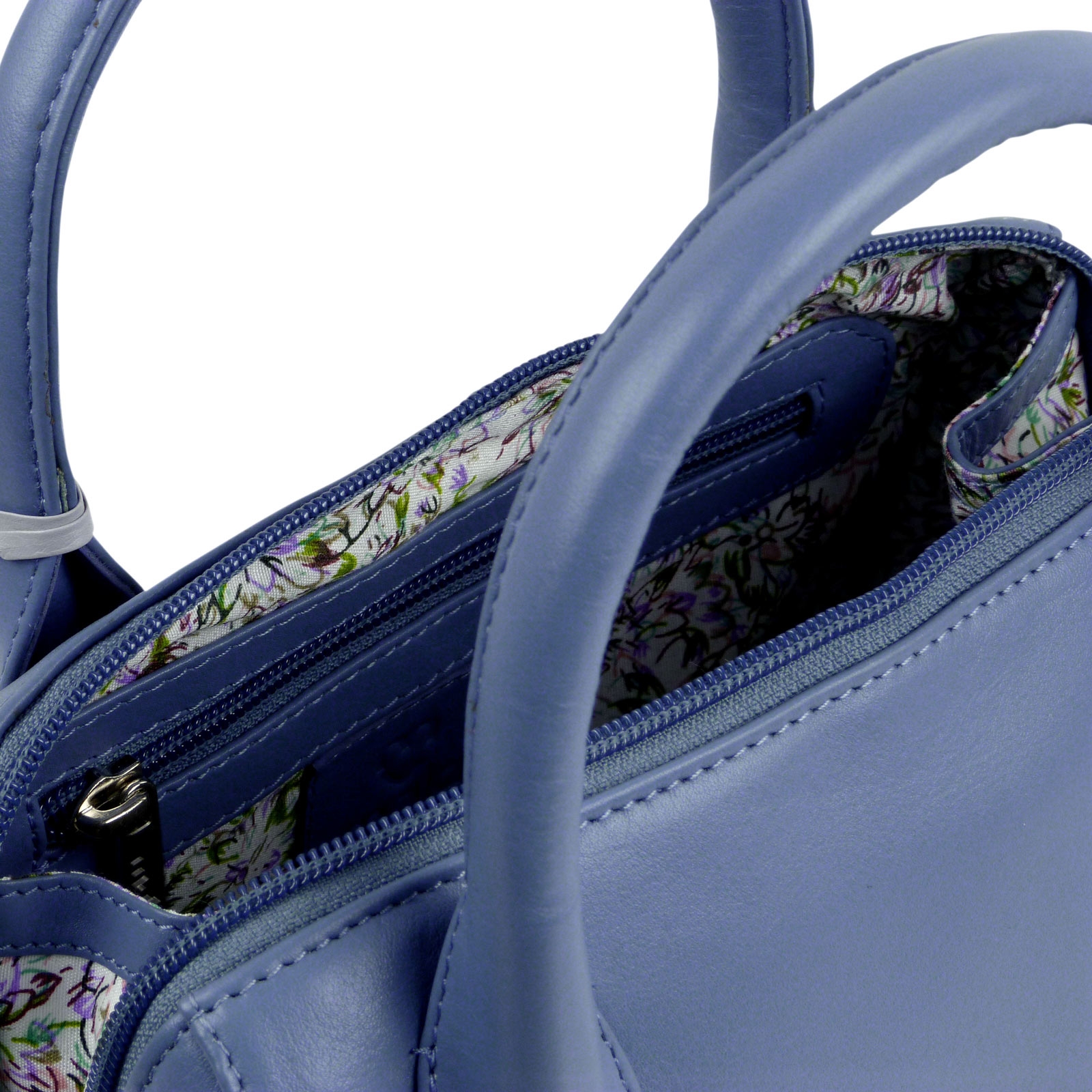 Ladies Leather Twin Handle Mini Grab Bag by Mala; Anishka Collection Handbag