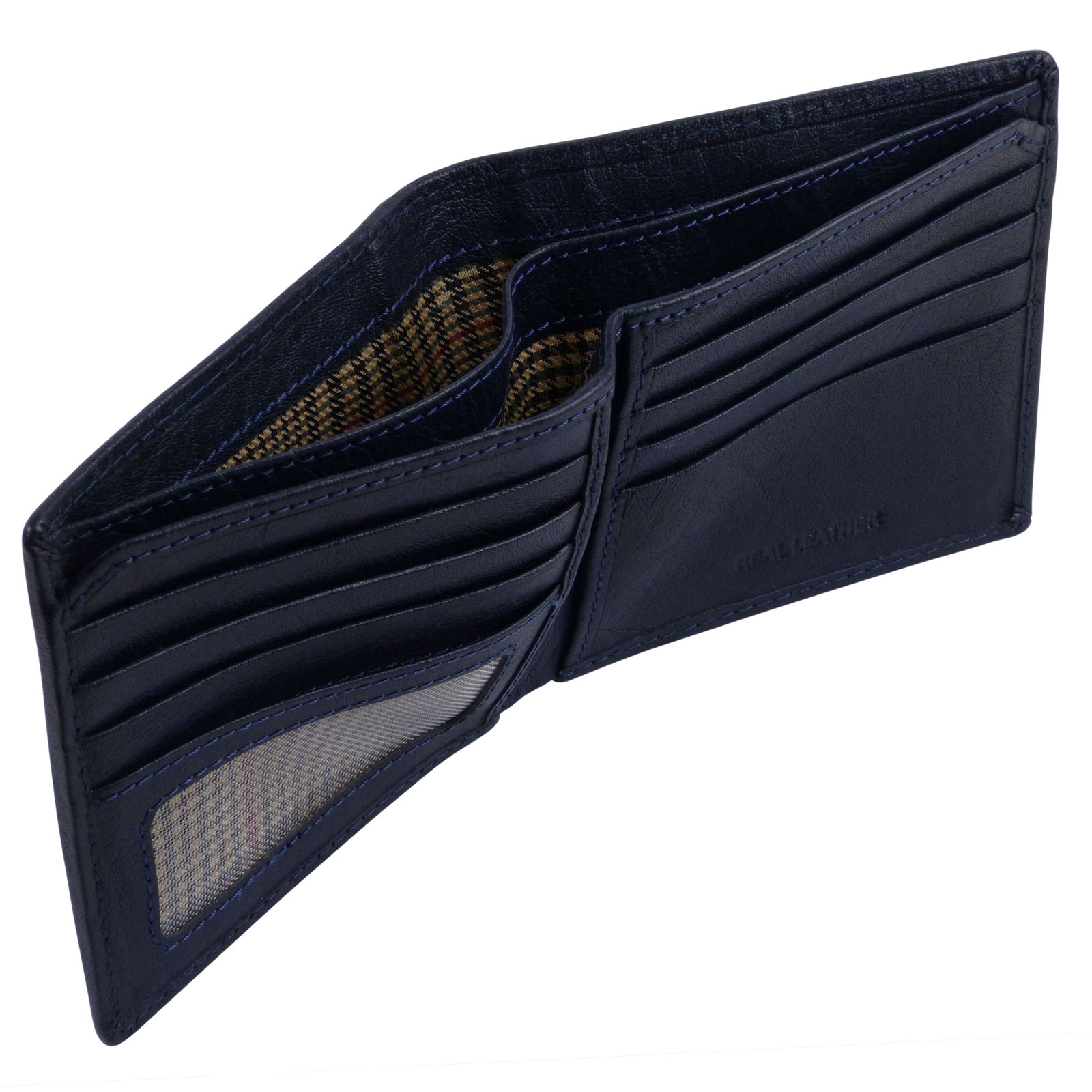 London Leather Mens Bi-Fold Banknote & Card Wallet - Picture 20 of 20