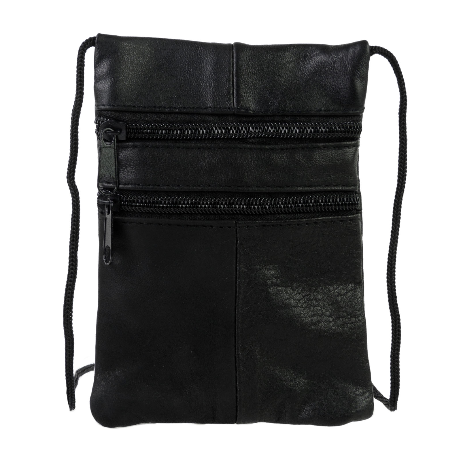 Porta pasaporte/bolsa y monedero Lorenz de cuero suave con cuello - Imagen 6 de 11