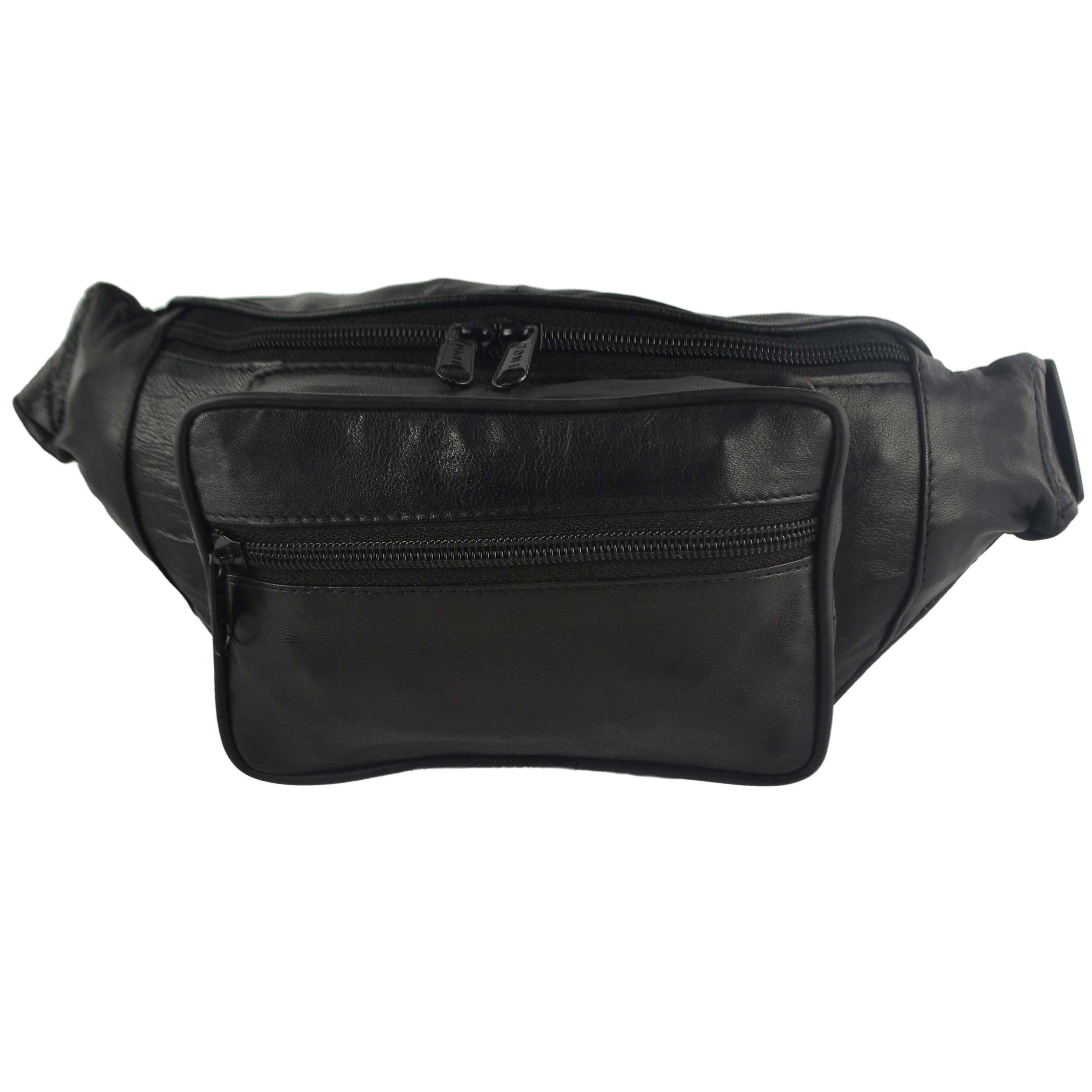 Nouvelle qualité homme femme en cuir noir taille sac banane Voyage Par OAKRIDGE Fanny Pack