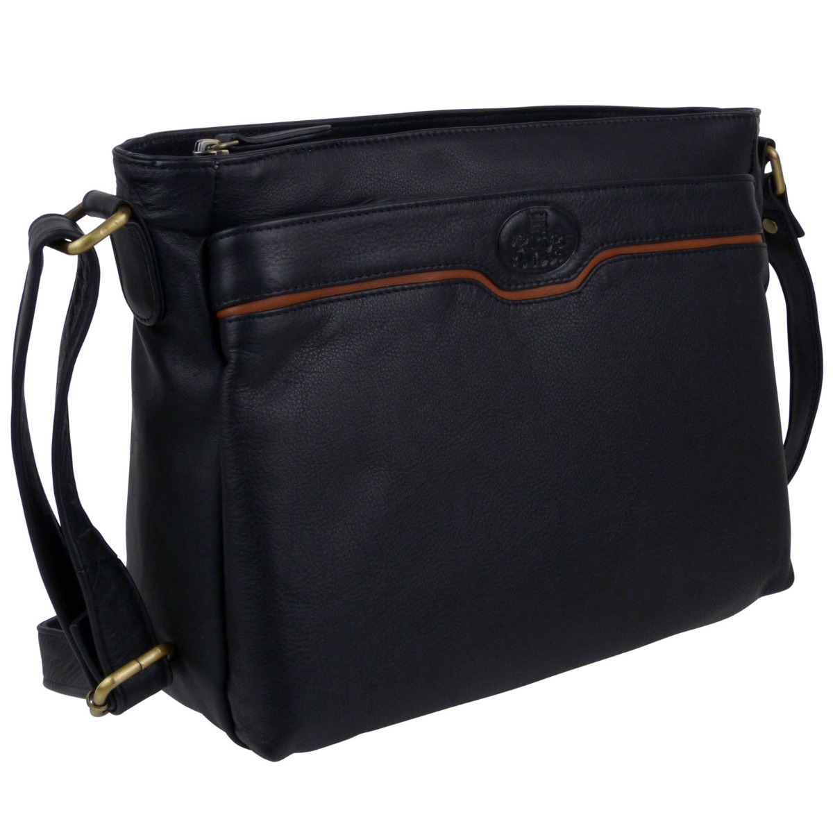 Rowallan of Scotland Womens Leather Zipped Top Shoulder Bag - Picture 10 of 32