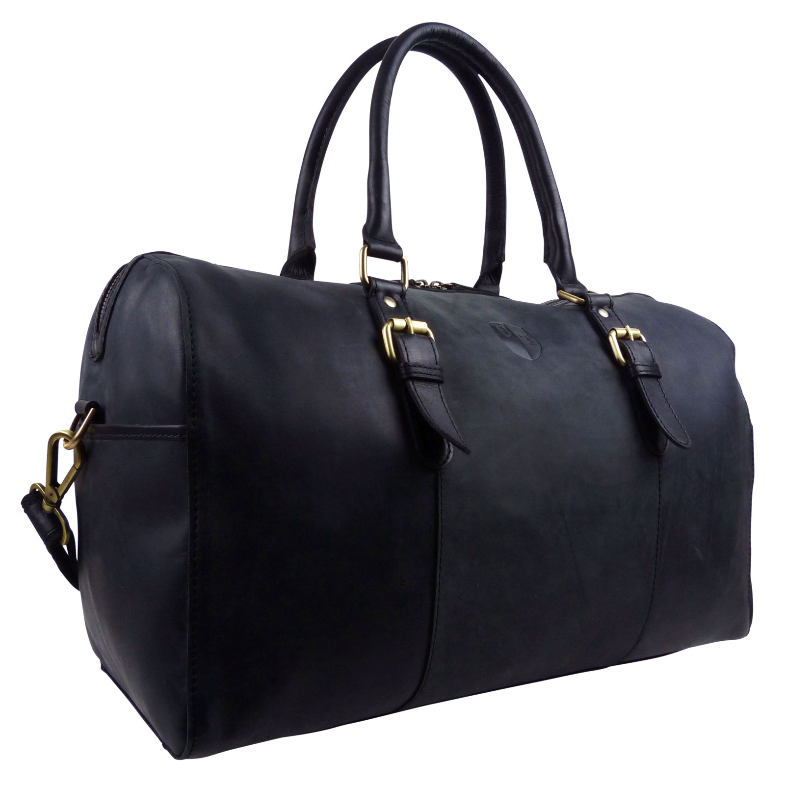 Hansson Leather Mens Large Classic Holdall Travel Overnight Bag - Picture 11 of 19