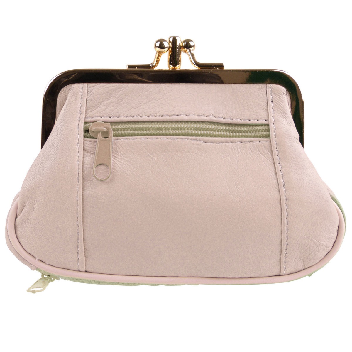 Ladies Soft Oakridge Leather Clasp Purse Coin Purse Change Handy Zipped - Picture 32 of 47