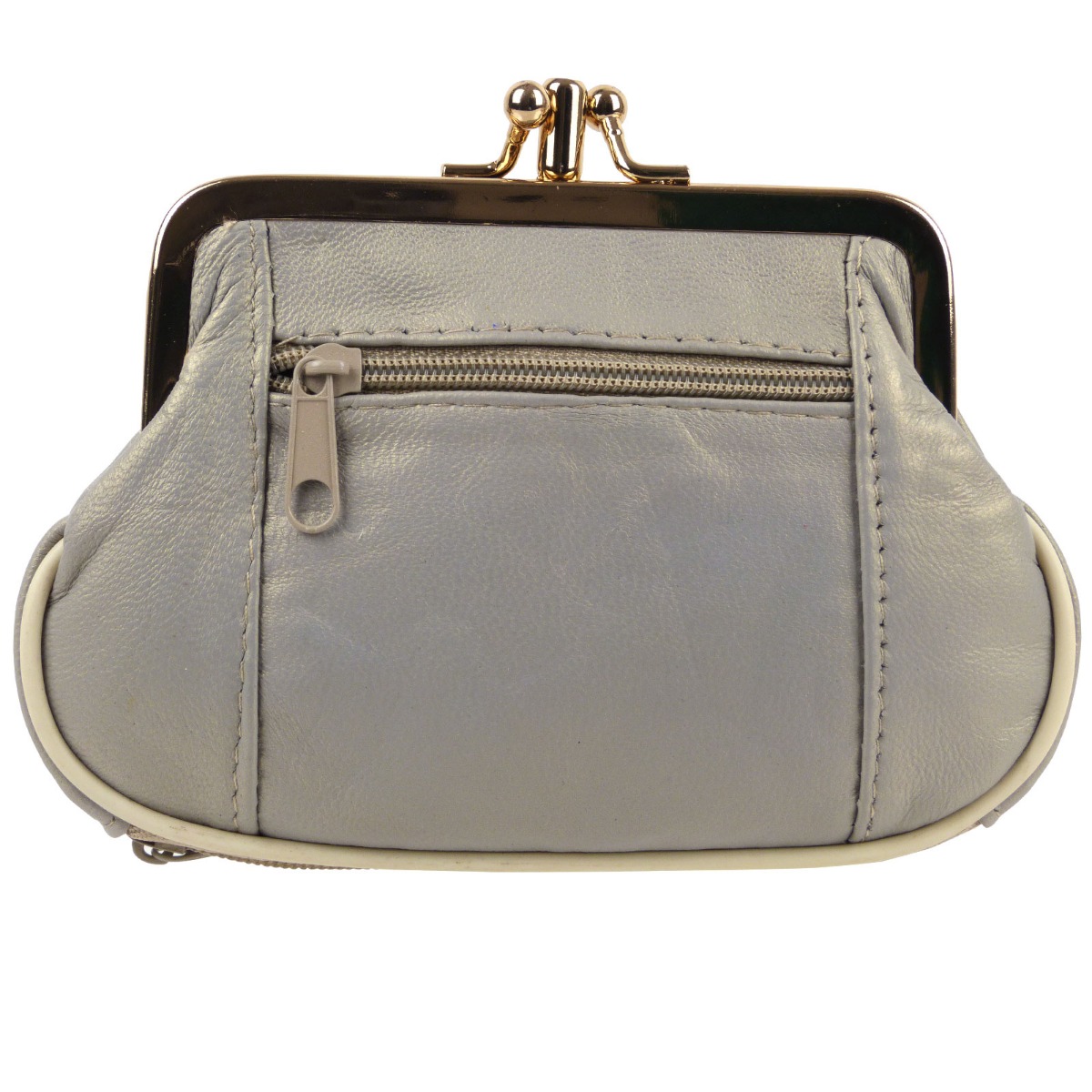 Ladies Soft Oakridge Leather Clasp Purse Coin Purse Change Handy Zipped - Picture 33 of 47