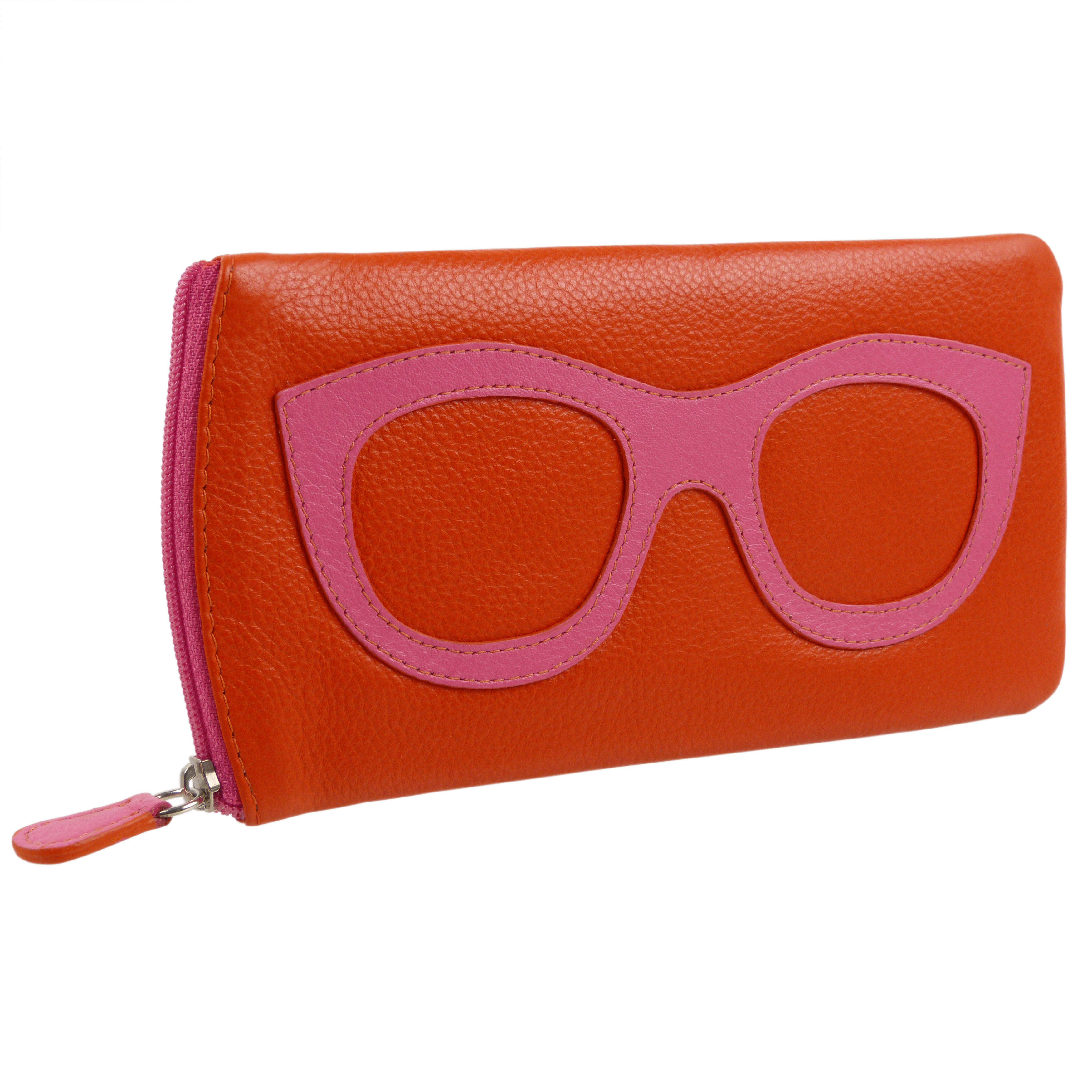 Ladies Leather Colourful Glasses Case by Ili New York Spectacles Sun