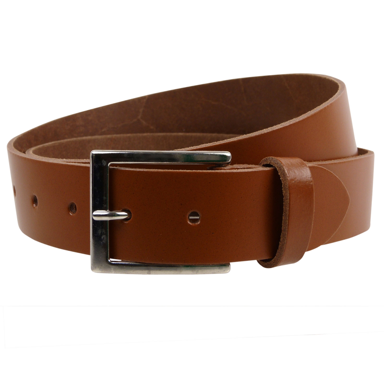 Quality Mens Thick Tan Leather Belt 1.3