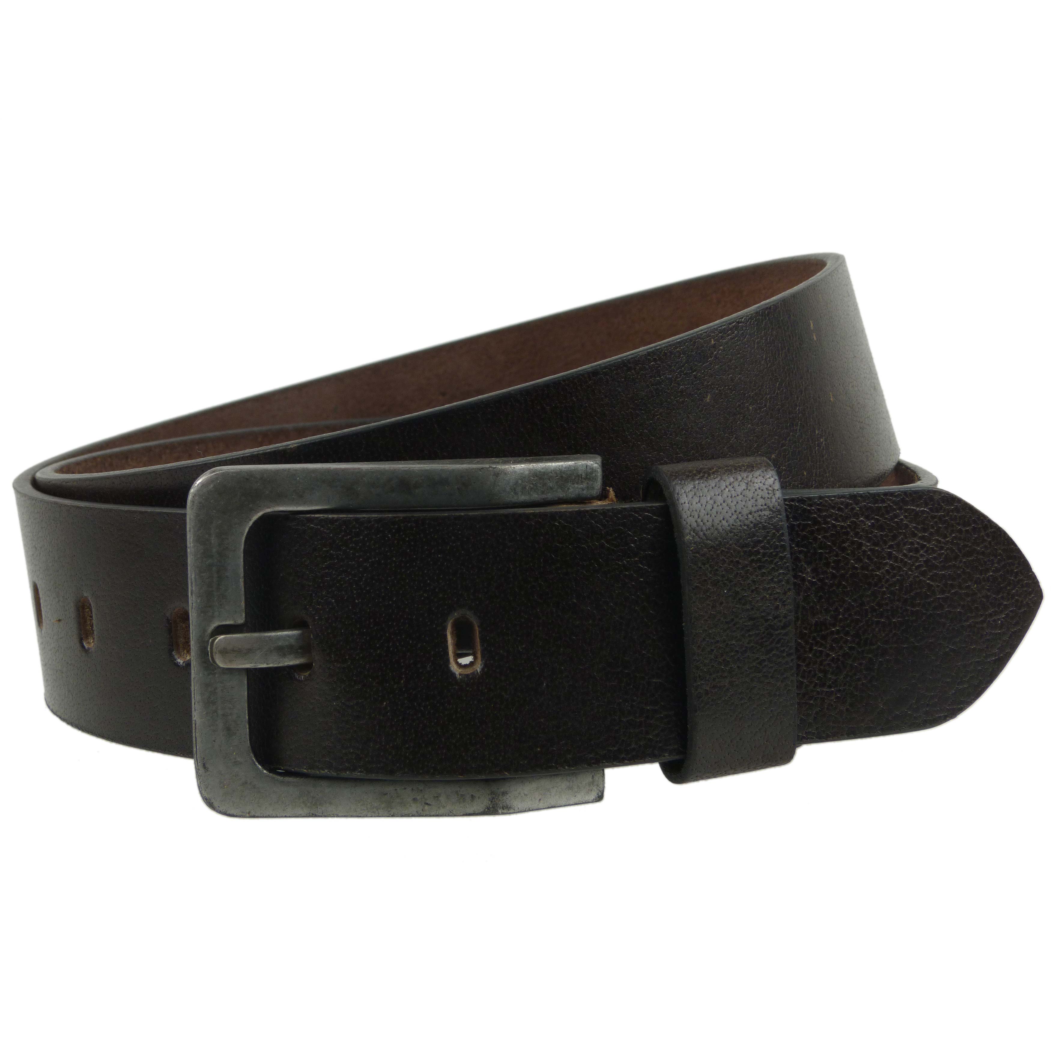 Mens Distressed Brown Real Leather Casual Belt by Prime Hide up to 48