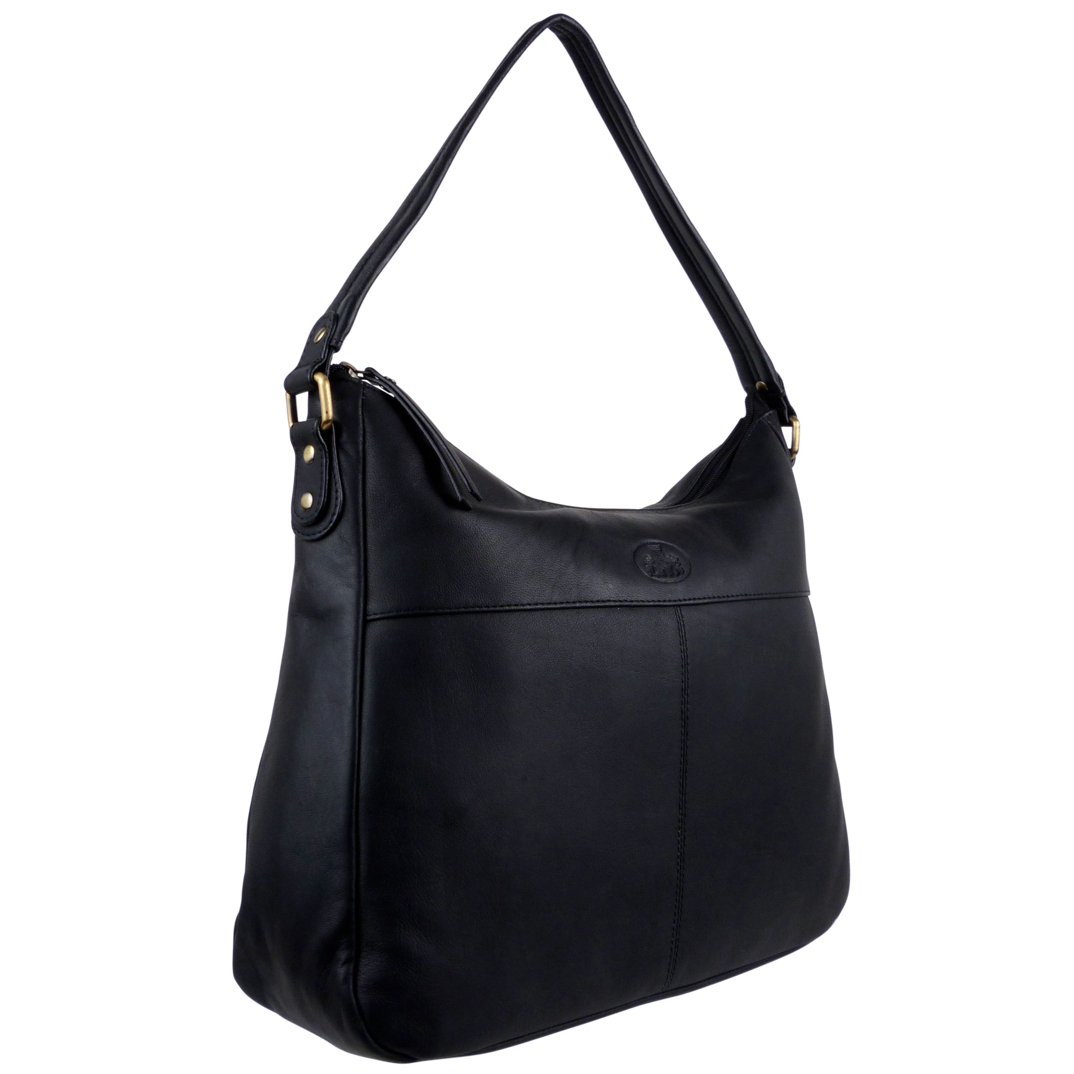 Rowallan of Scotland Ladies Scoop Top Bag Handbag In Leather Gazelle