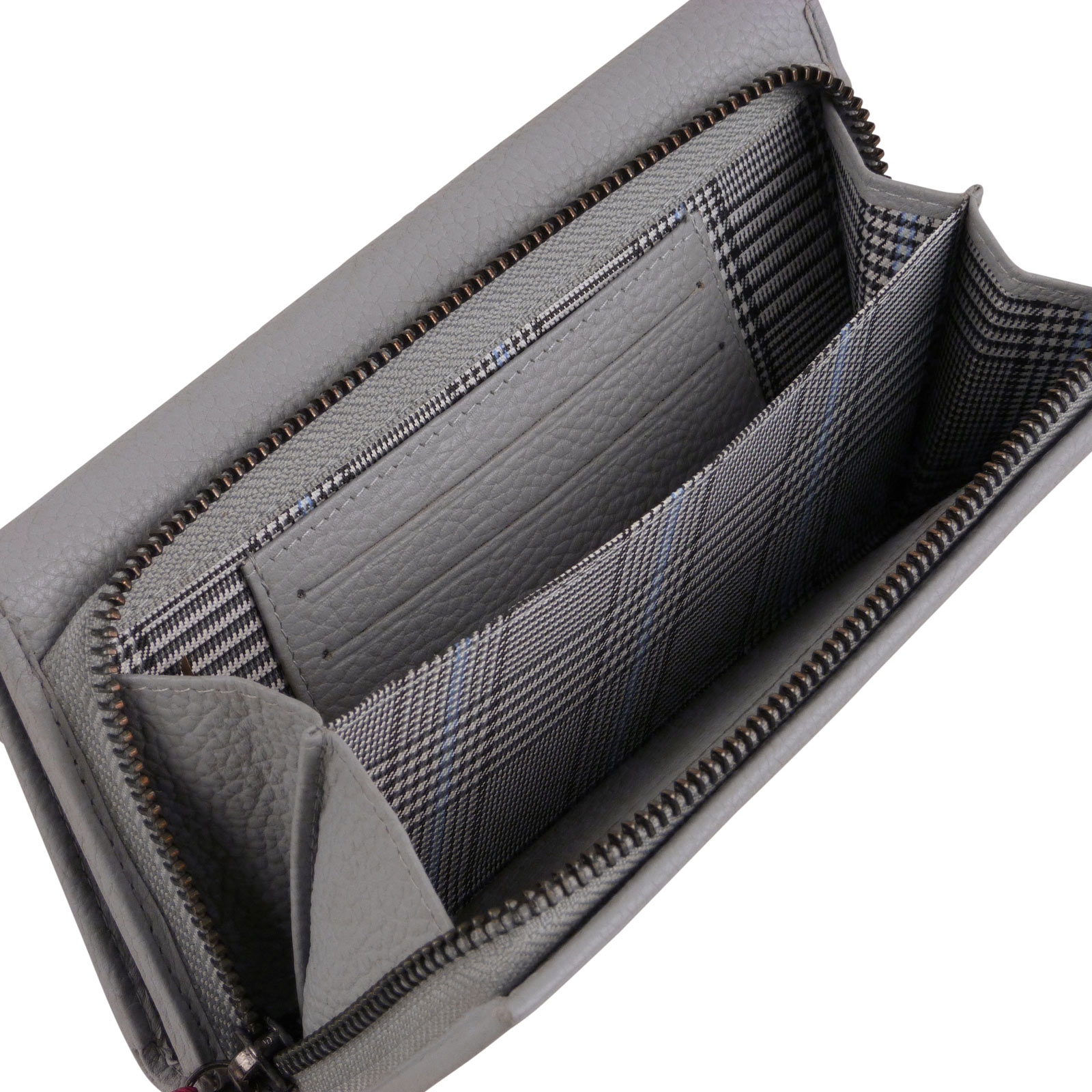 Portafoglio Mala Leather Shiloh Butterfly Matinee In Pelle Con Protezione RFID - Floreale E Farfalle, Blu