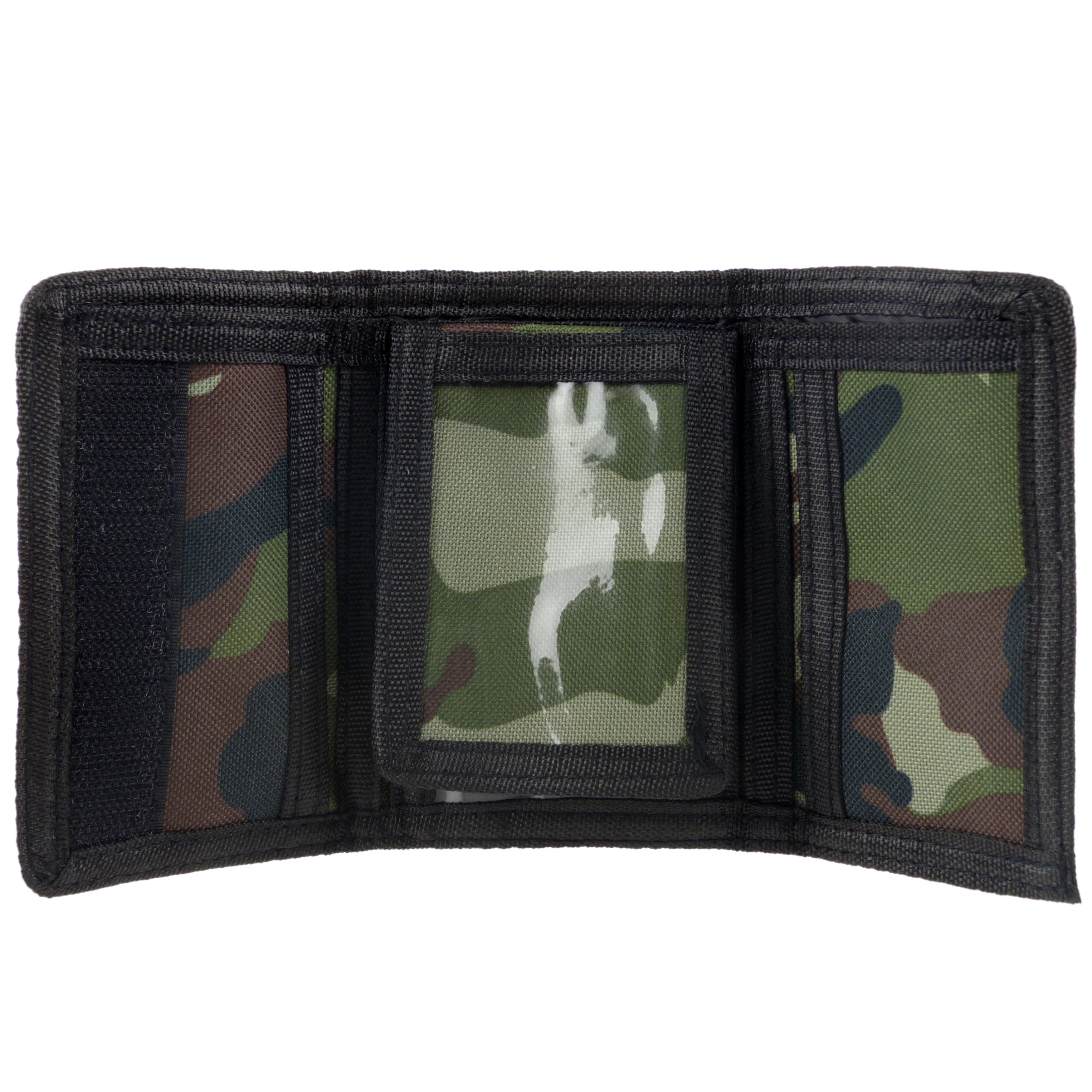 Mens Boys RED X Camo Camouflage TriFold Wallet Coin Purse Canvas Sports