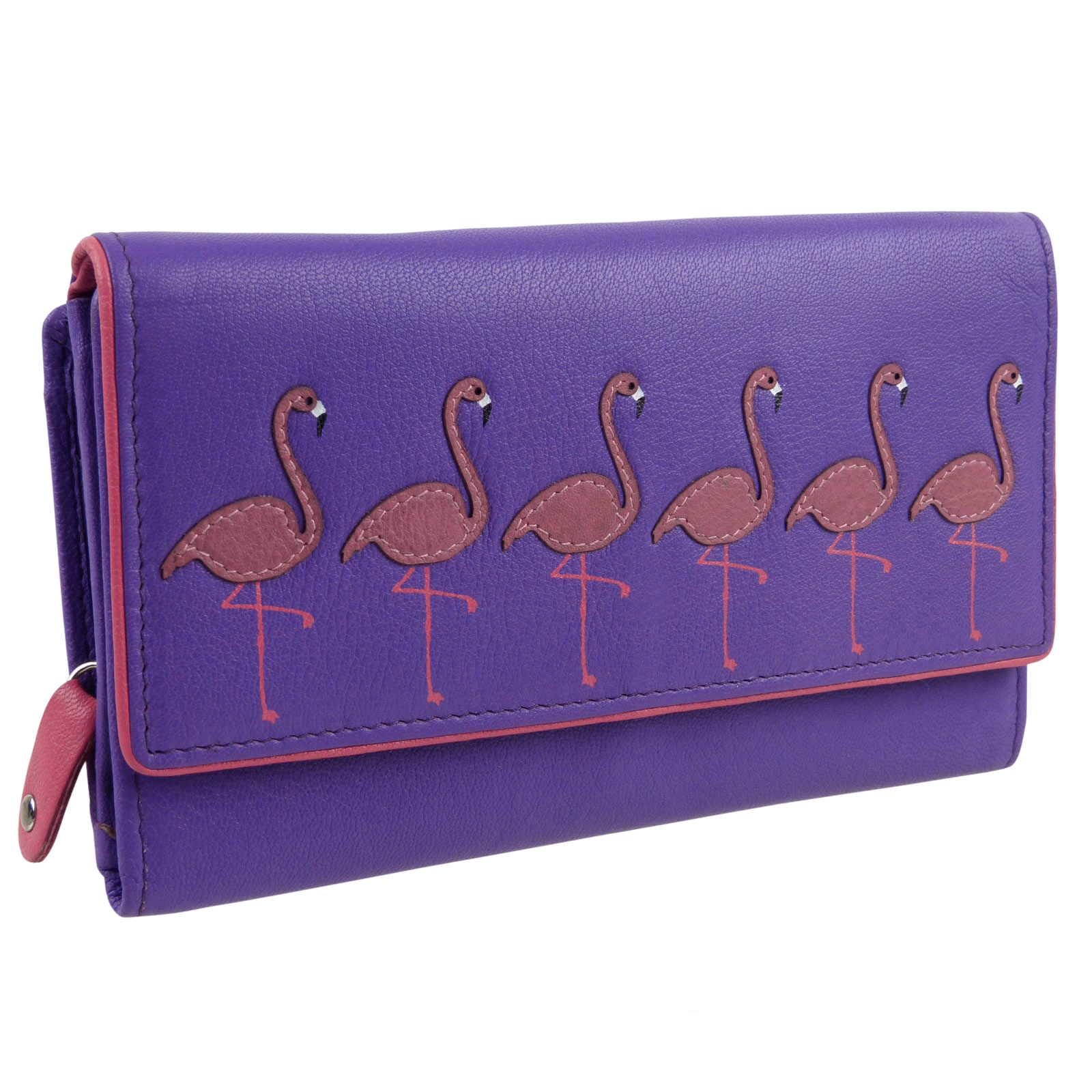 MALA Leather Cat Purse Pink Ladies Matinee Coins Card Holder Wallet Purses RFID
