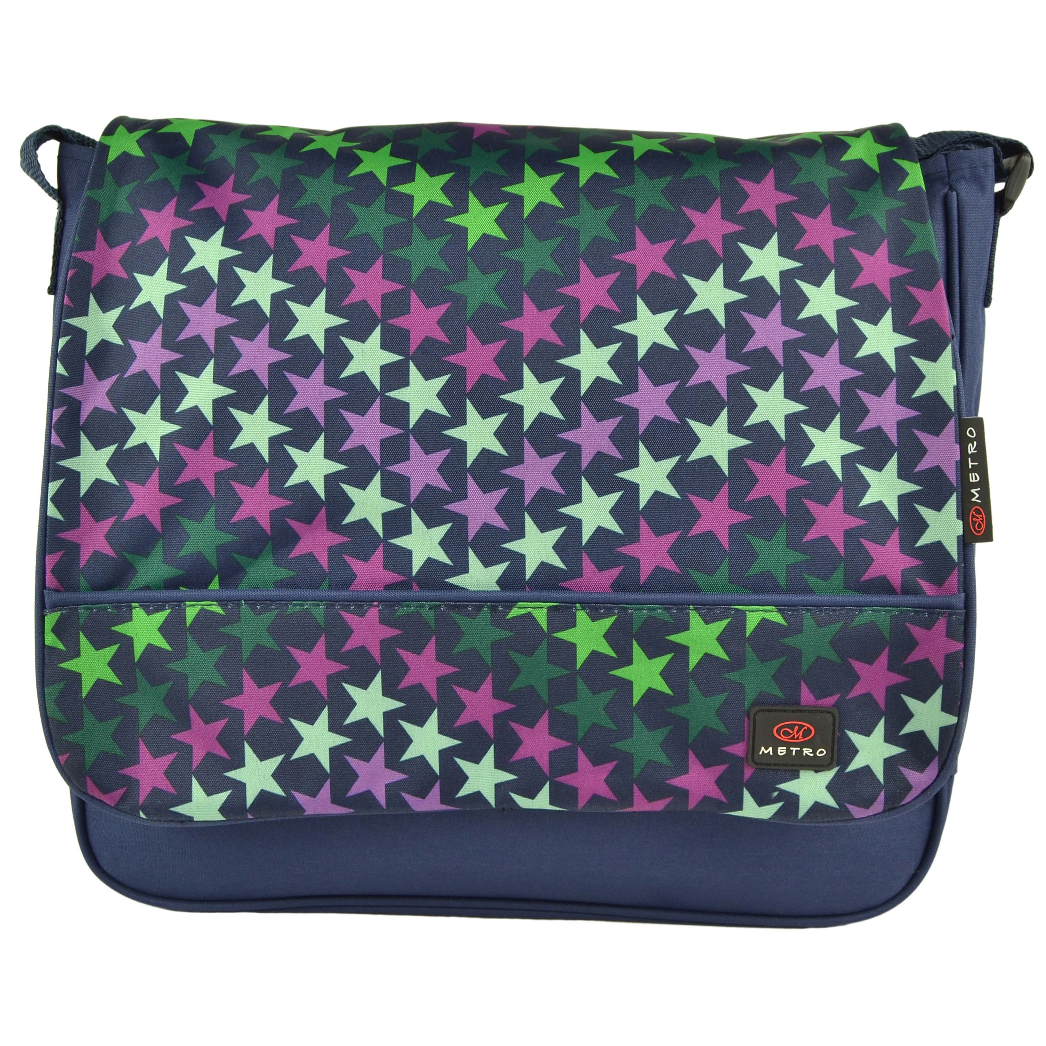 Lightweight Stars Design Canvas Messenger Bag by METRO Cross Body Shoulder  Un | eBay